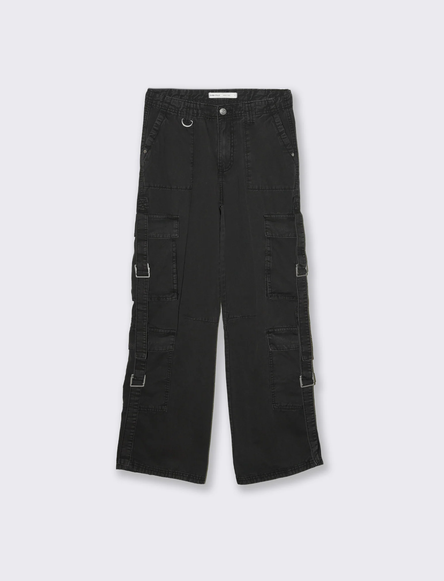 Pantaloni cargo con lacci da donna - Nero - Image 4