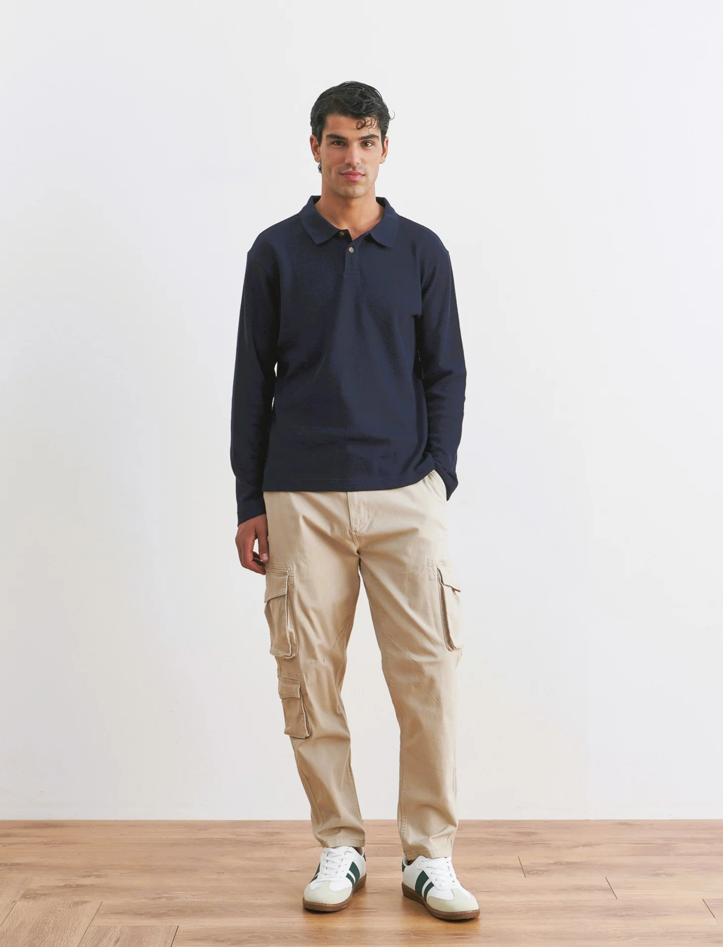 PANTALONI CARGO FIT - Beige - Image 3
