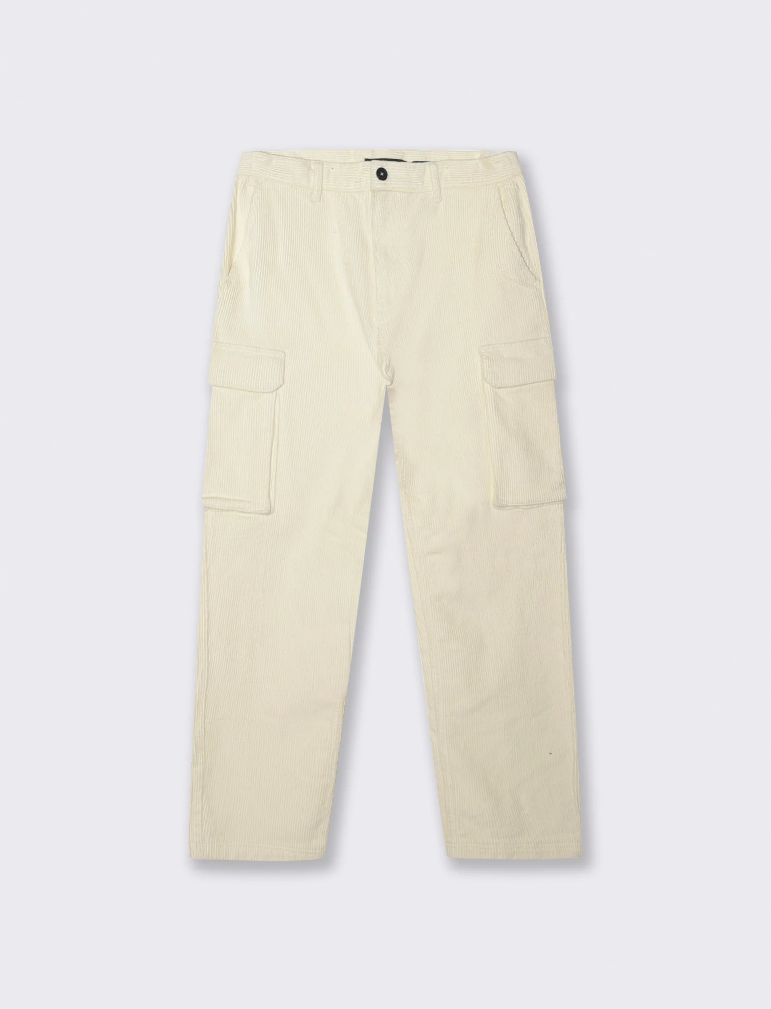 PANTALONI CARGO IN VELLUTO STRAIGHT FIT - Bianco - Image 2
