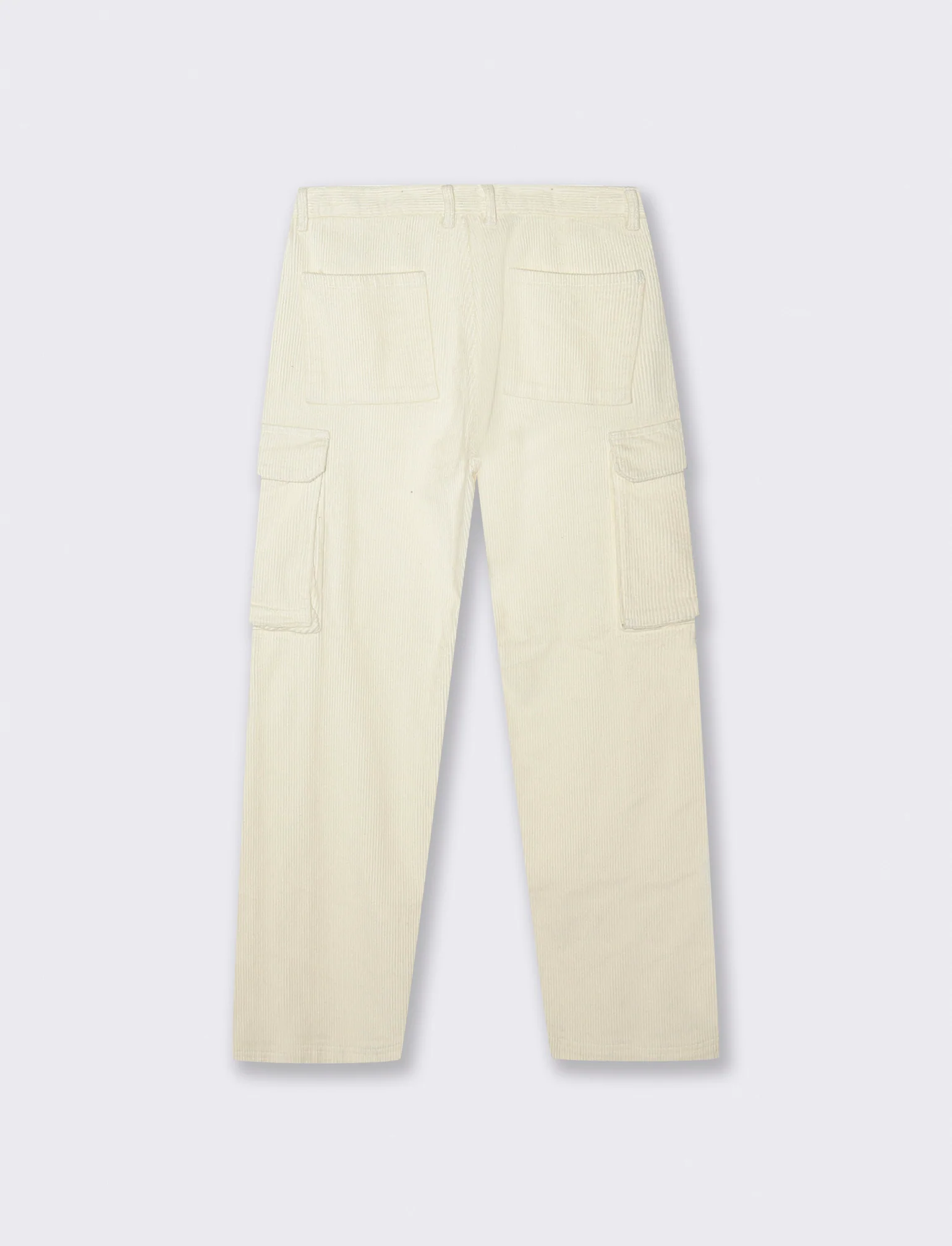 PANTALONI CARGO IN VELLUTO STRAIGHT FIT - Bianco - Image 3