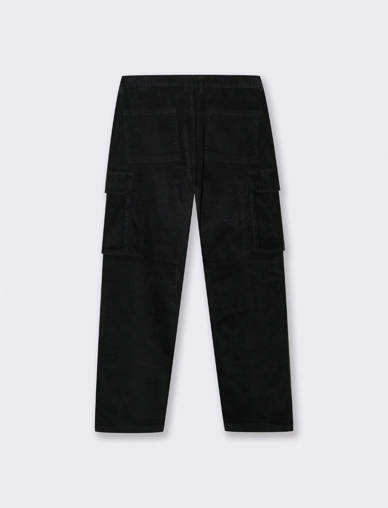 PANTALONI CARGO IN VELLUTO STRAIGHT FIT - Nero - Image 2