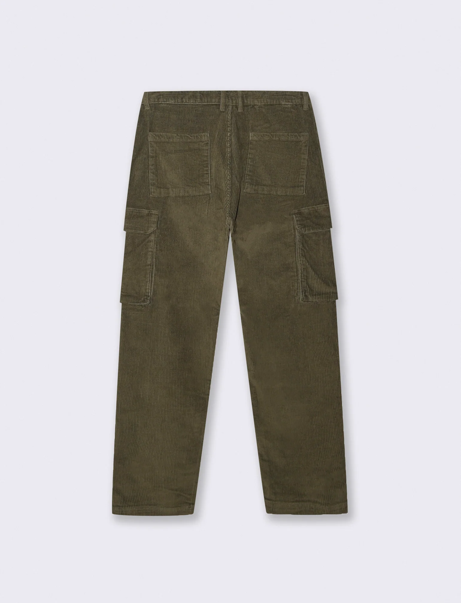 PANTALONI CARGO IN VELLUTO STRAIGHT FIT - Verde kaki - Image 2