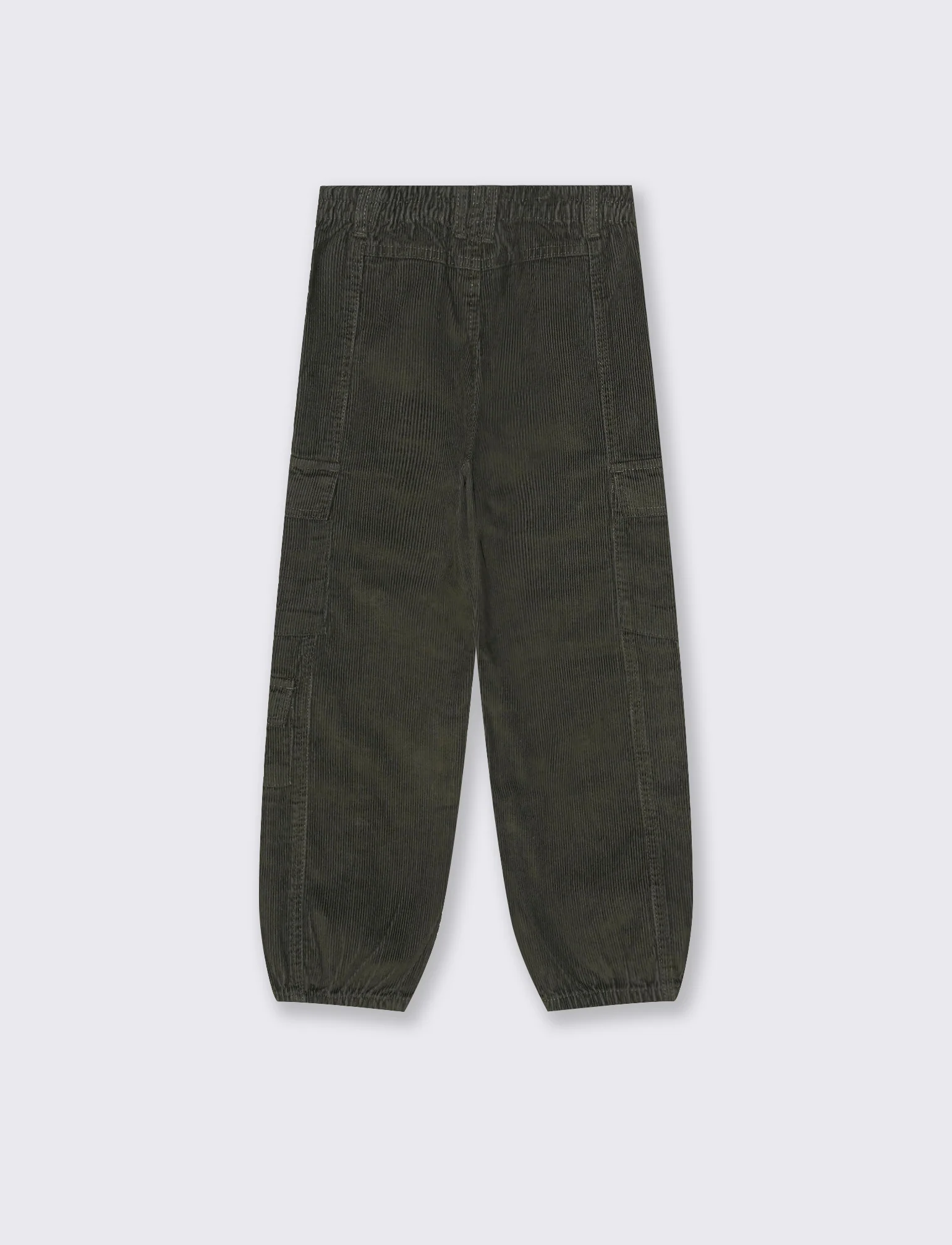 PANTALONI CARGO IN VELLUTO - Verde - Image 2