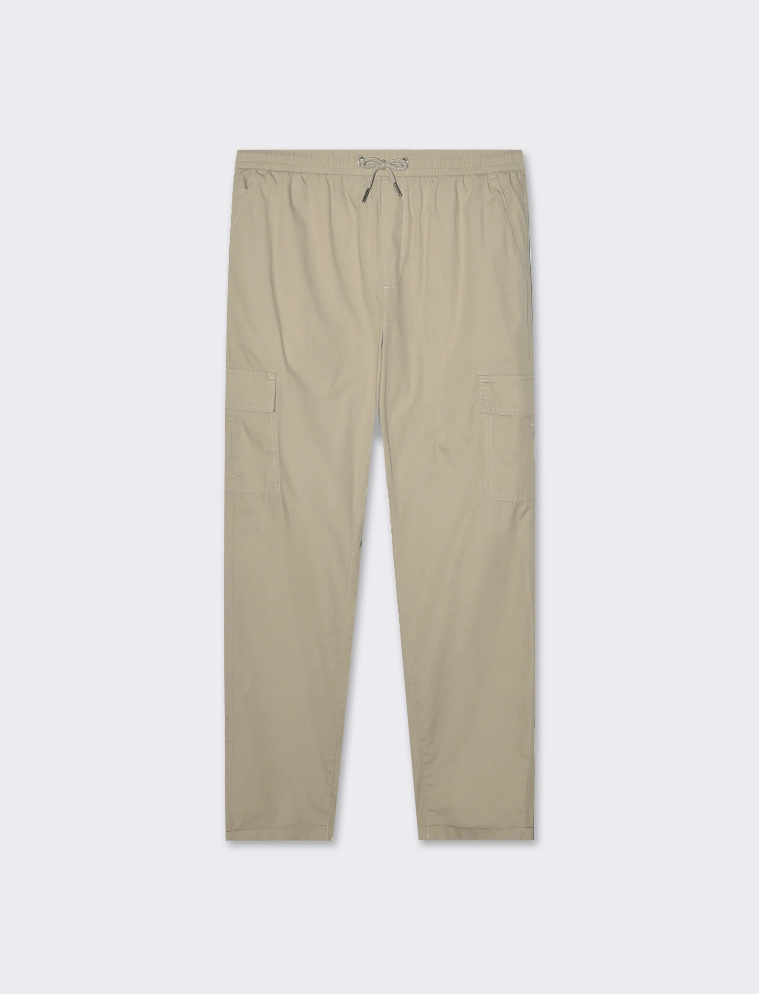 Pantaloni cargo jogger in cotone da uomo - Beige - Image 4