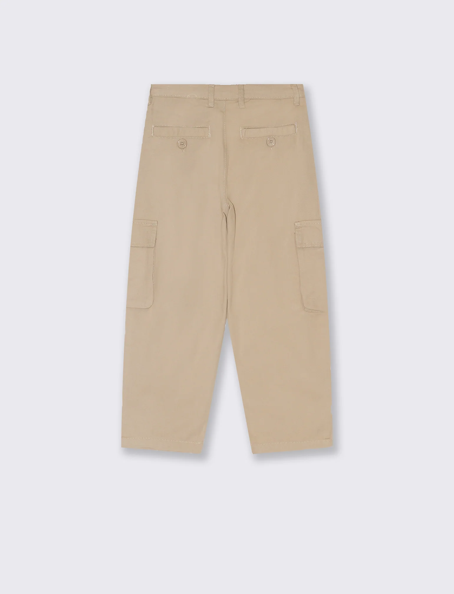 Pantaloni cargo mom fit da bambina - Beige - Image 4