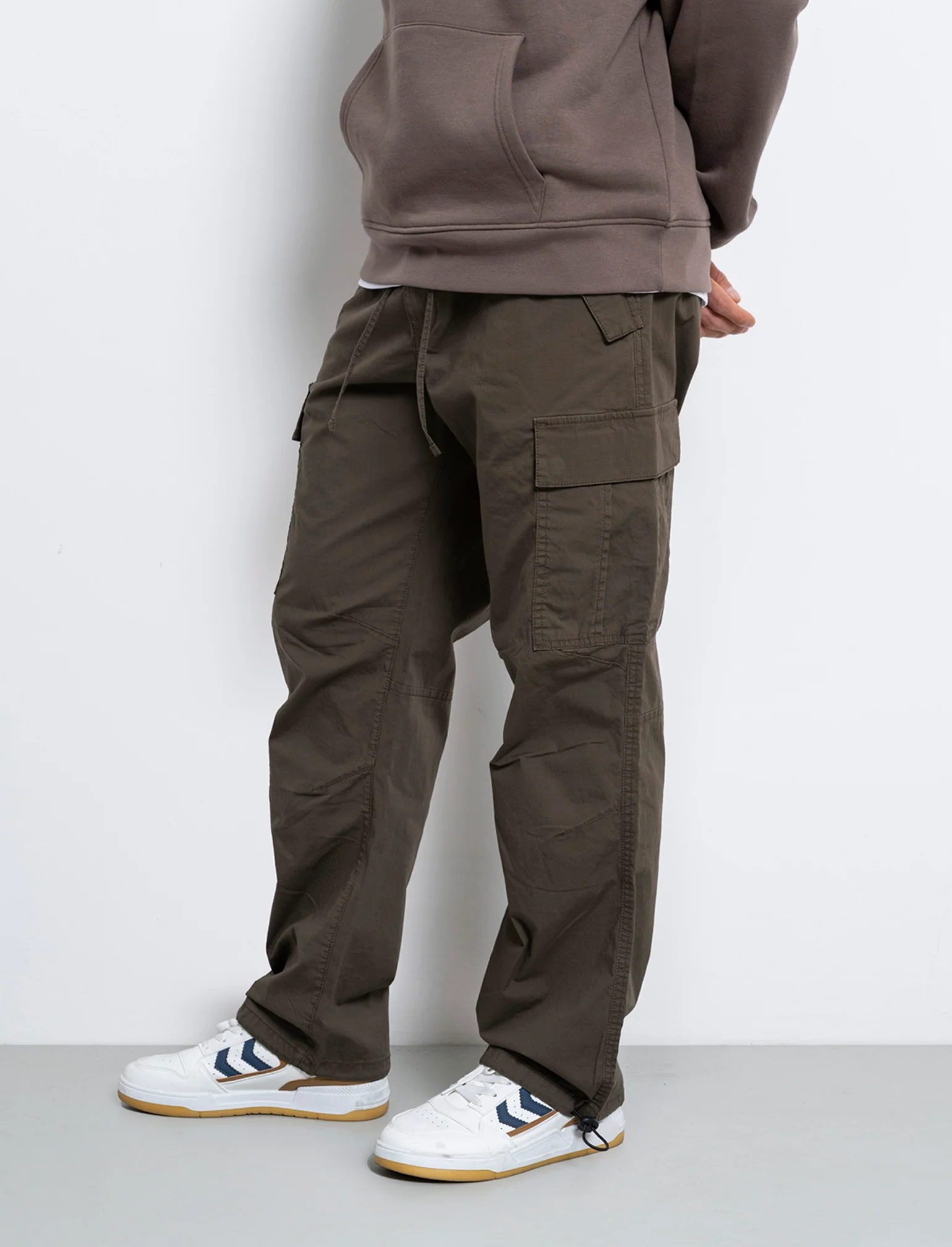 Pantaloni cargo parachute fit da uomo - Verde kaki