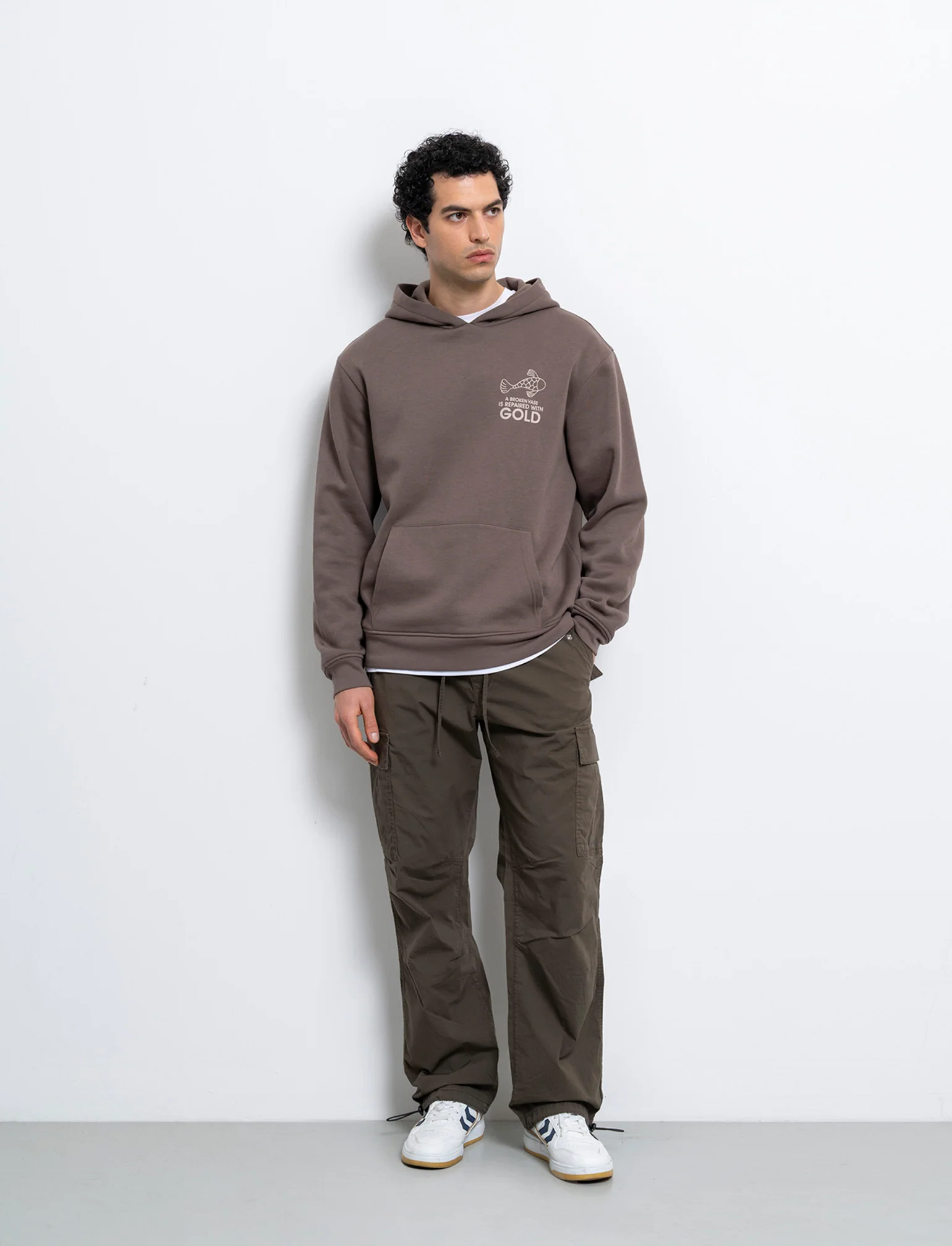 Pantaloni cargo parachute fit da uomo - Verde kaki - Image 3