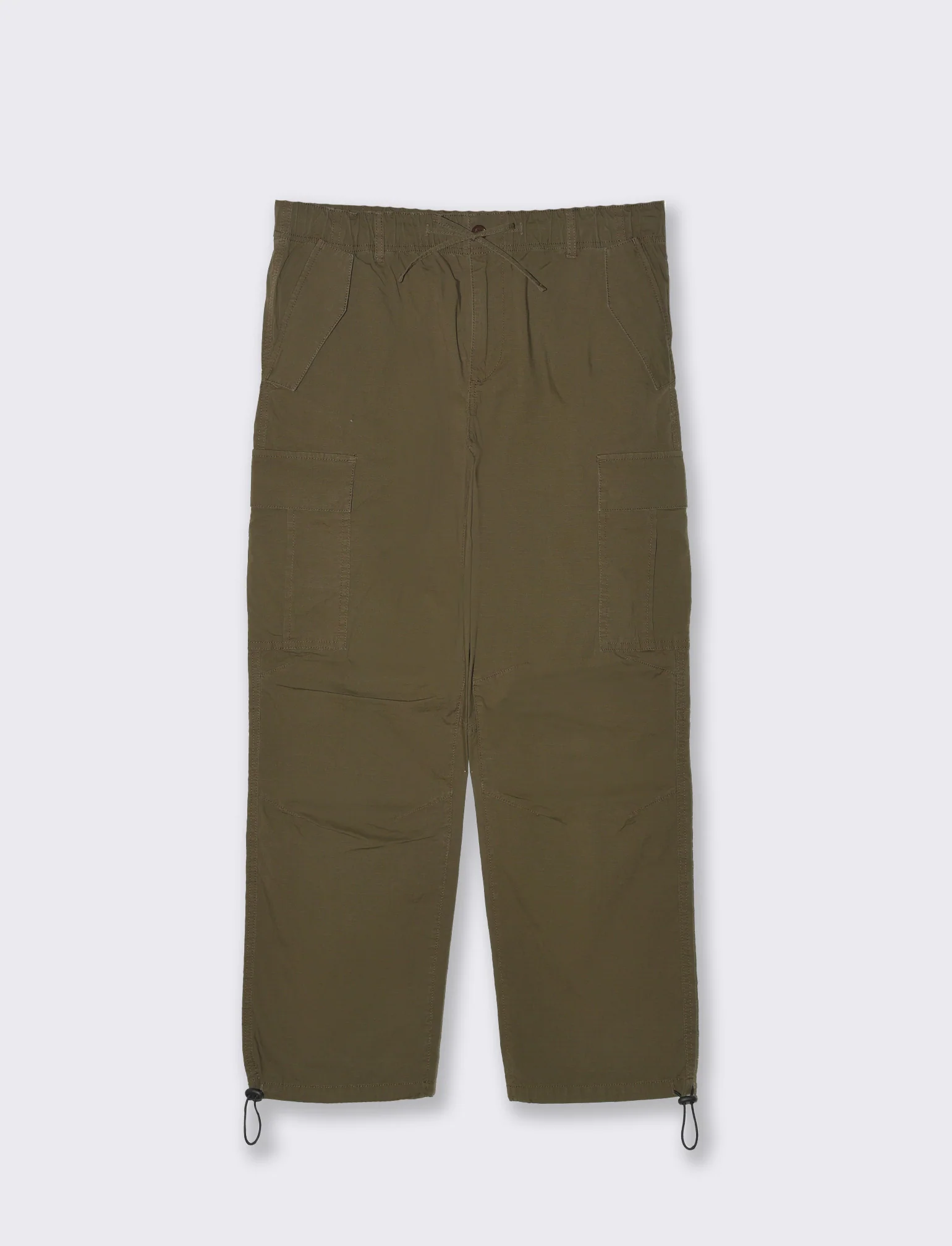 Pantaloni cargo parachute fit da uomo - Verde kaki - Image 4