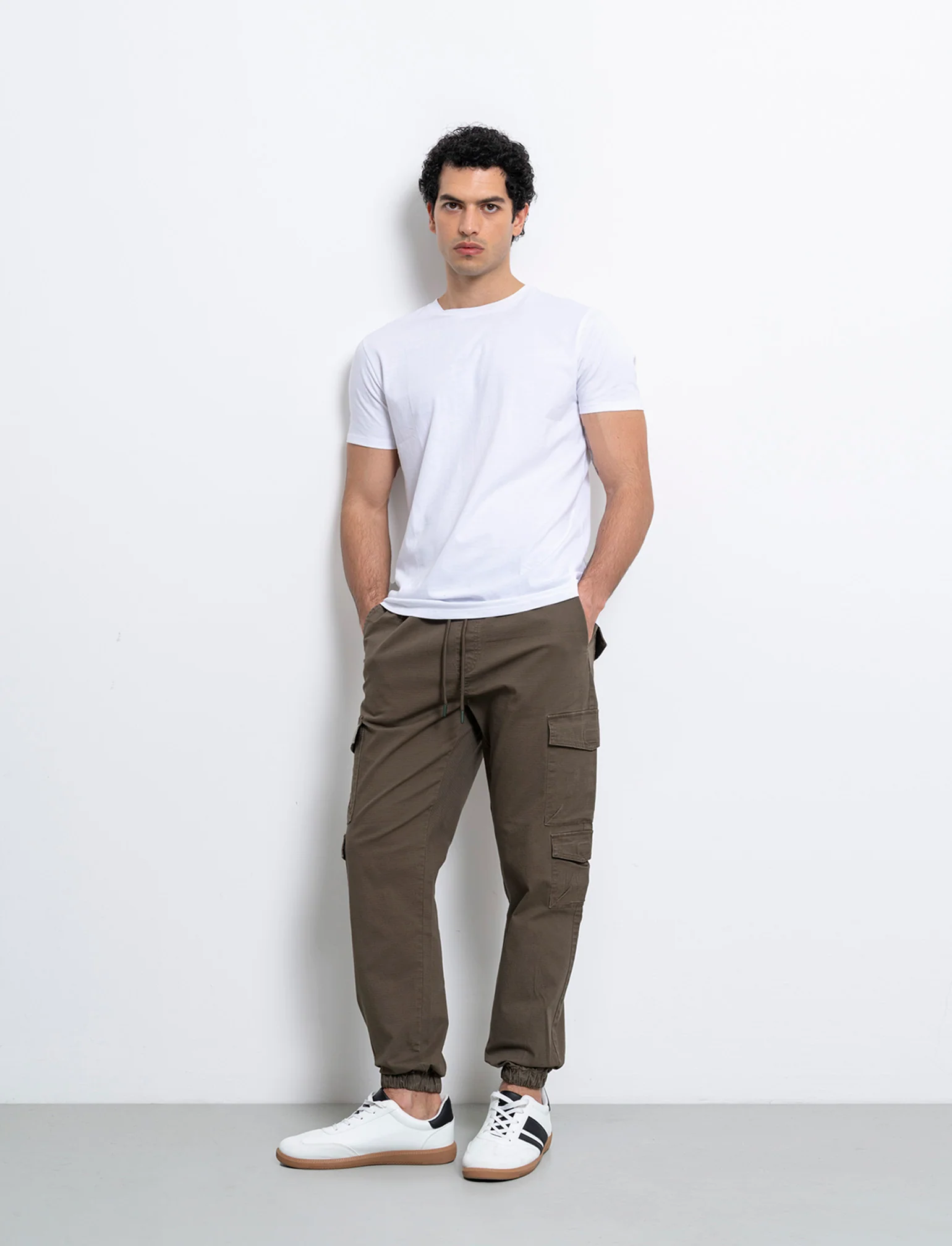 Pantaloni cargo rip stop da uomo - Verde kaki - Image 3