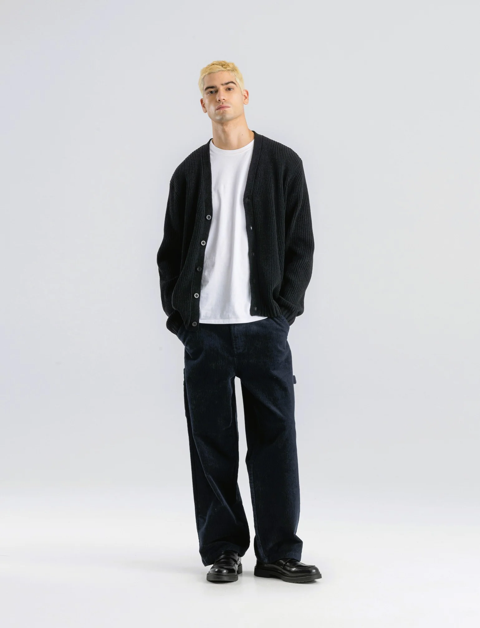 PANTALONI CARPENTER IN VELLUTO - Blu - Image 3