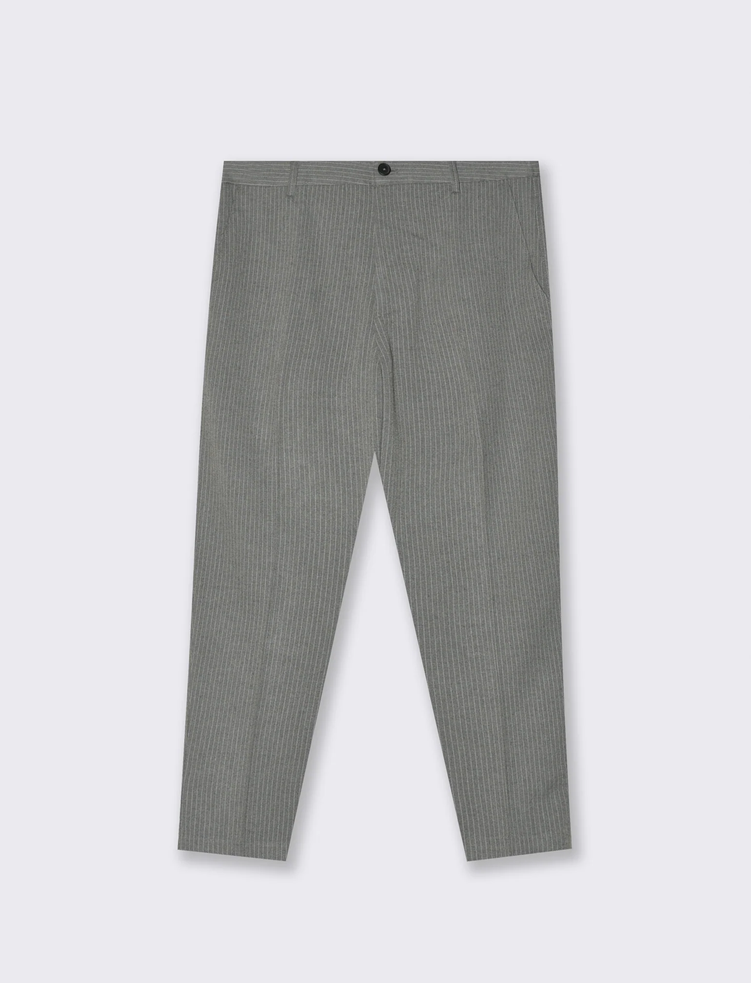 PANTALONI CHINO GESSATI EASY FORMAL FIT - Grigio mel.