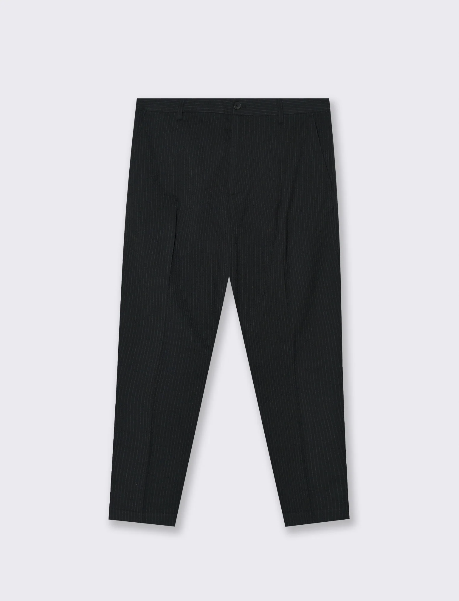 PANTALONI CHINO GESSATI EASY FORMAL FIT - Nero