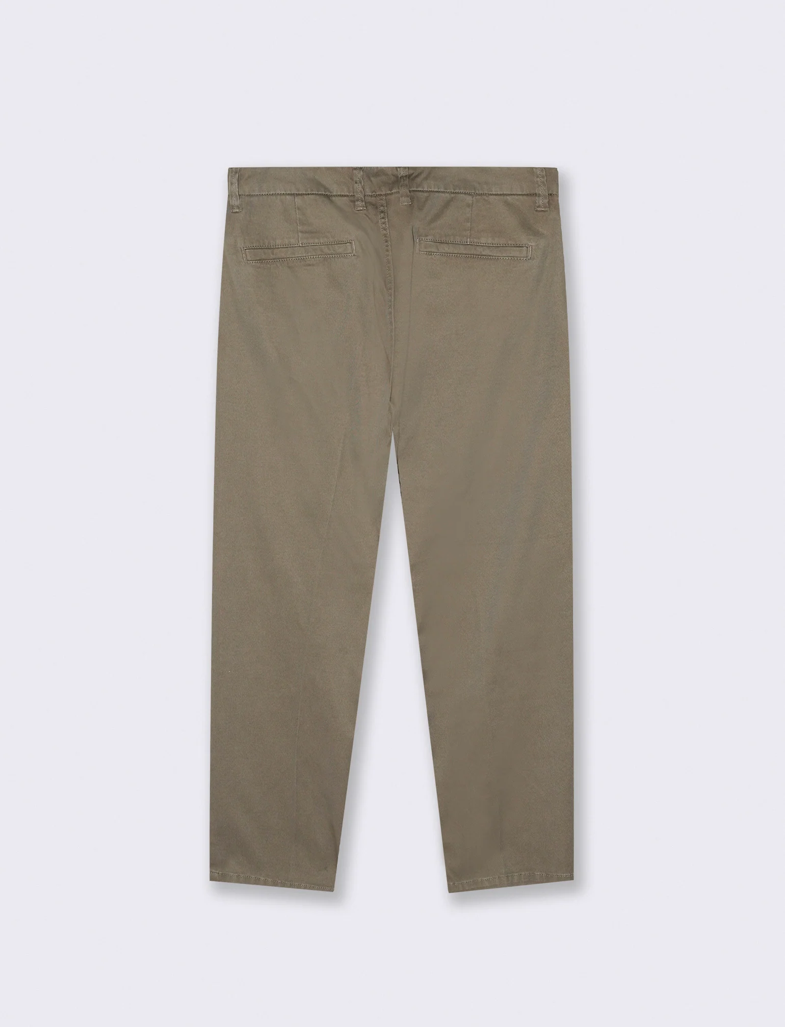 PANTALONI CHINO IN COTONE STRETCH REGULAR FIT - Grigio fango - Image 2