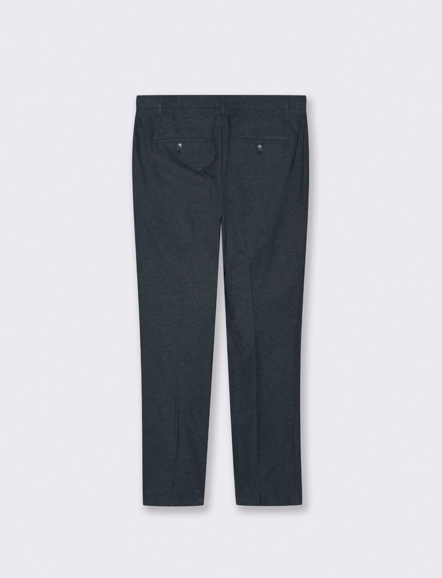PANTALONI CHINO IN TESSUTO JACQUARD STRETCH - Blu - Image 2