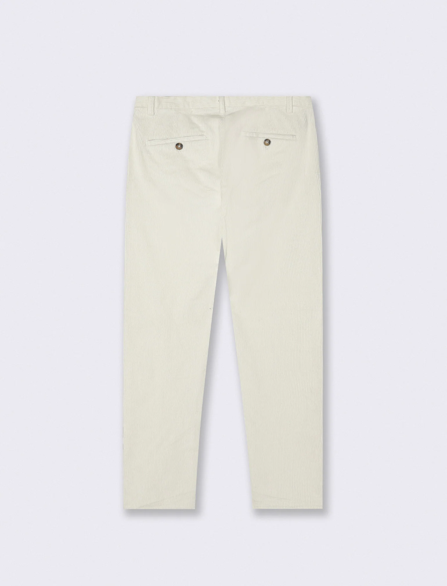 PANTALONI CHINO IN VELLUTO - Bianco - Image 3