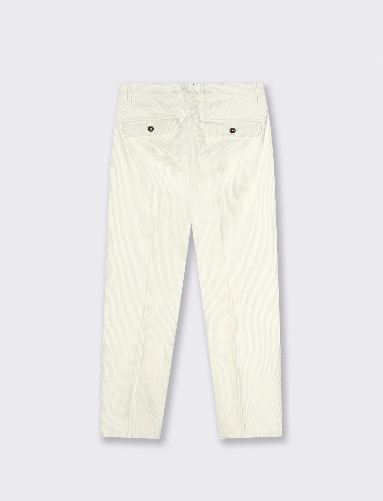 PANTALONI CHINO  IN VELLUTO STRAIGHT FIT - Bianco - Image 2