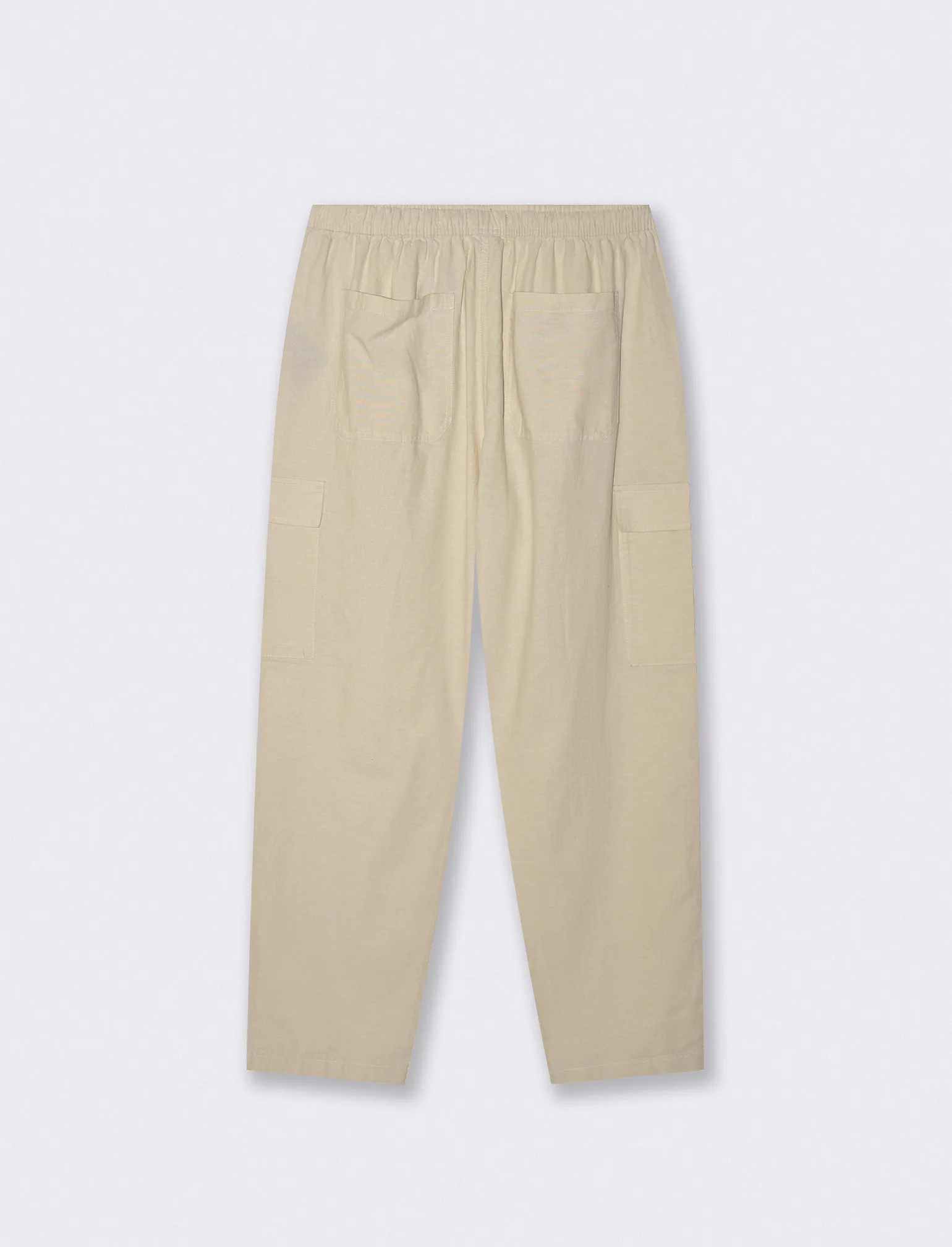 Pantaloni Chino Jogger Cargo Misto Lino - Beige ecru - Image 2