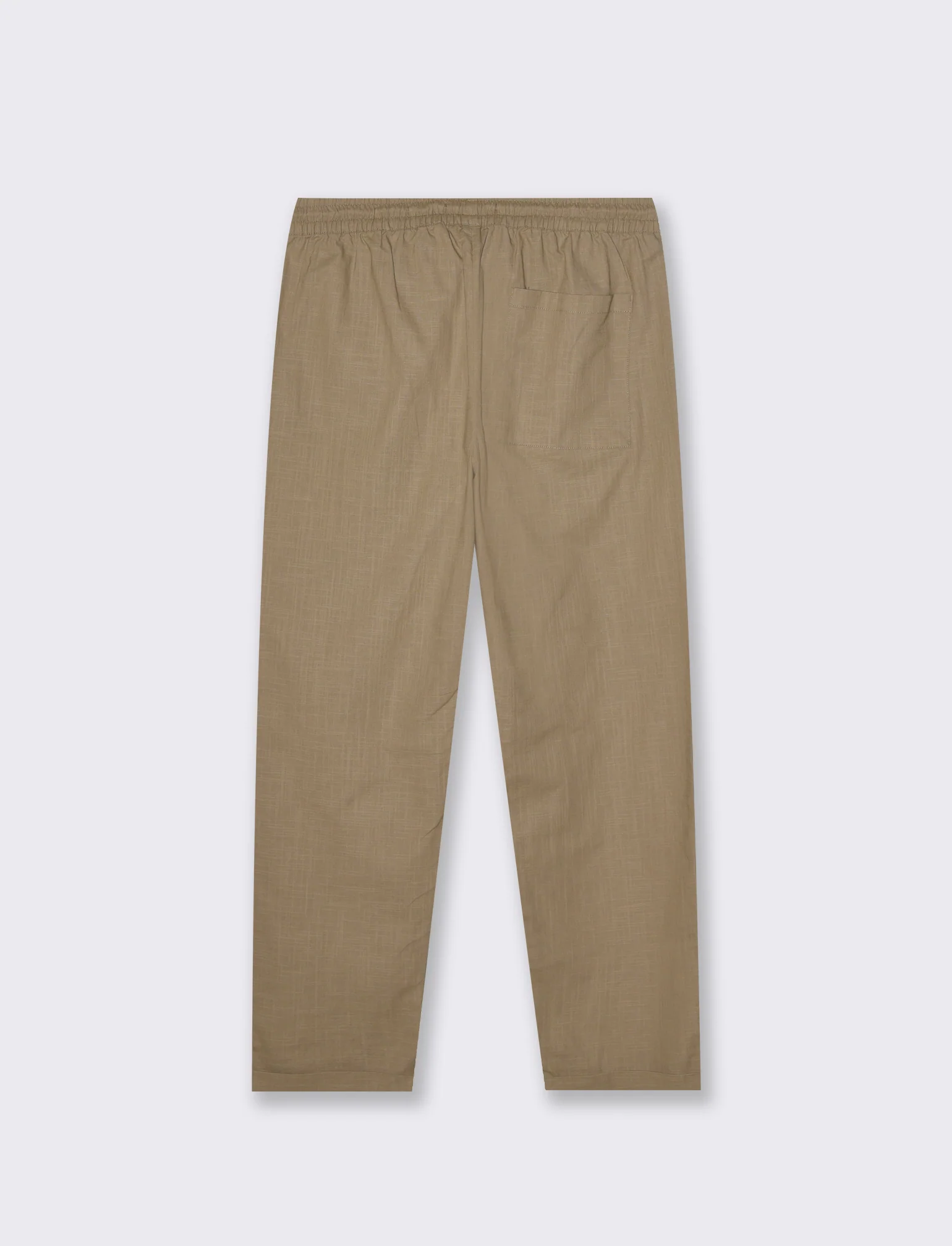 Pantaloni chino jogger cotone slub da uomo - Grigio tortora - Image 3