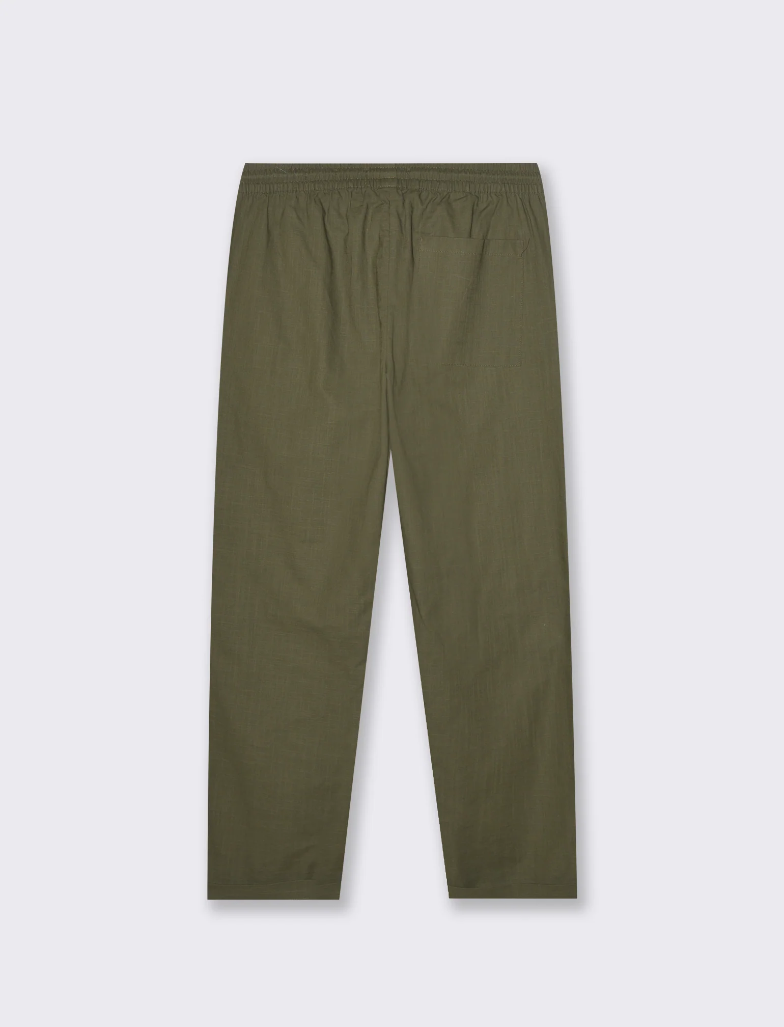 Pantaloni chino jogger cotone slub da uomo - Verde kaki - Image 2