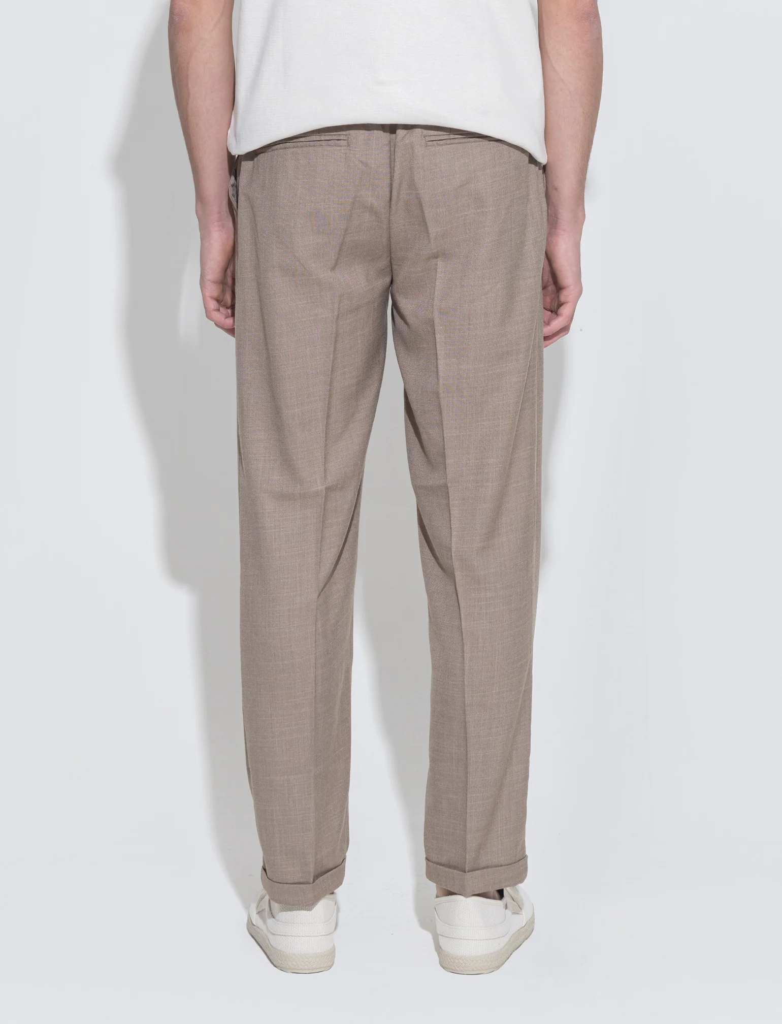 Pantaloni chino jogger effetto fil a fil da uomo - Grigio fango - Image 2