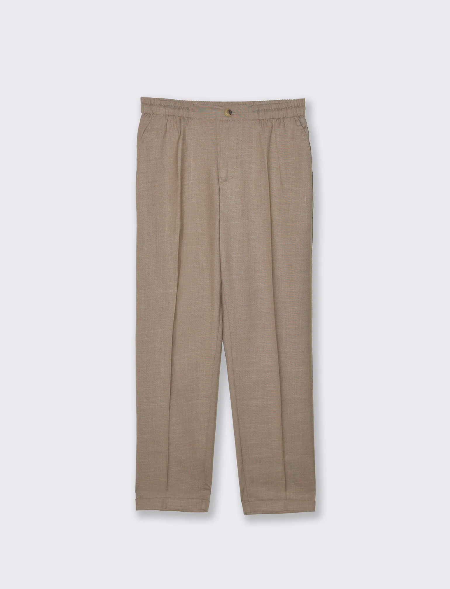 Pantaloni chino jogger effetto fil a fil da uomo - Grigio fango - Image 4