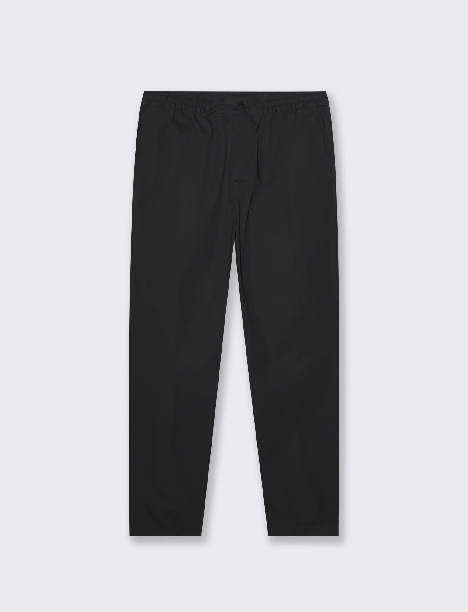 Pantaloni chino jogger in popelin stretch da uomo - Nero - Image 4