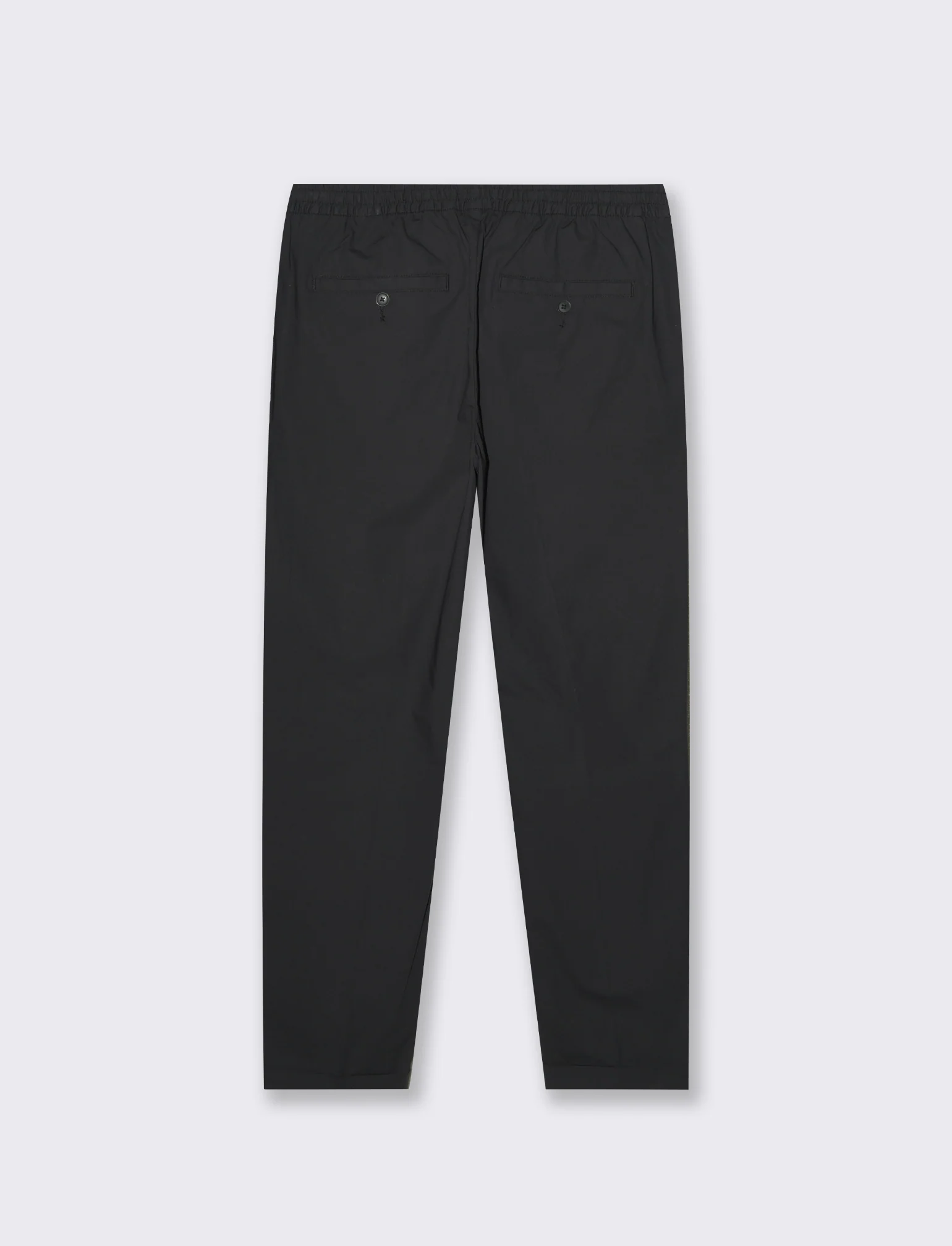 Pantaloni chino jogger in popelin stretch da uomo - Nero - Image 5