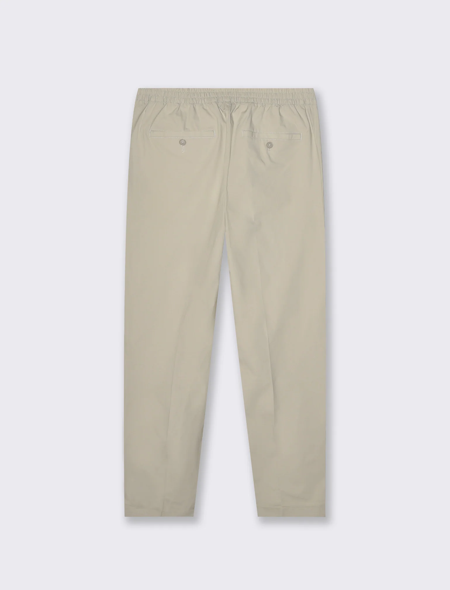 Pantaloni chino jogger in popelin stretch da uomo - Sabbia