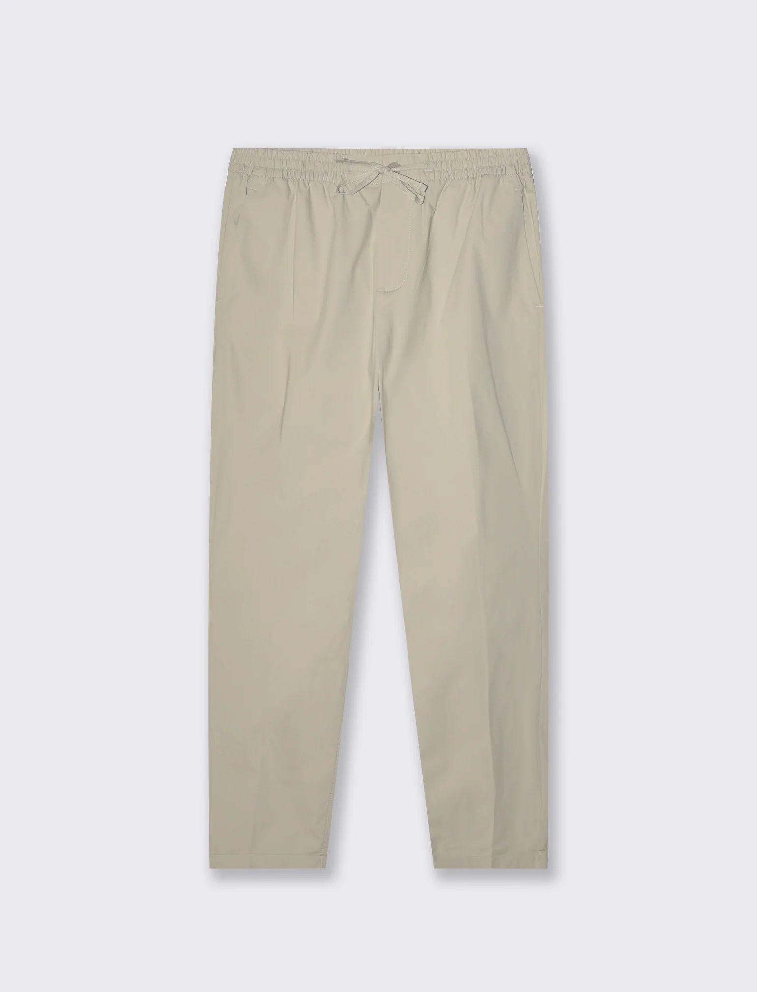 Pantaloni chino jogger in popelin stretch da uomo - Sabbia - Image 4