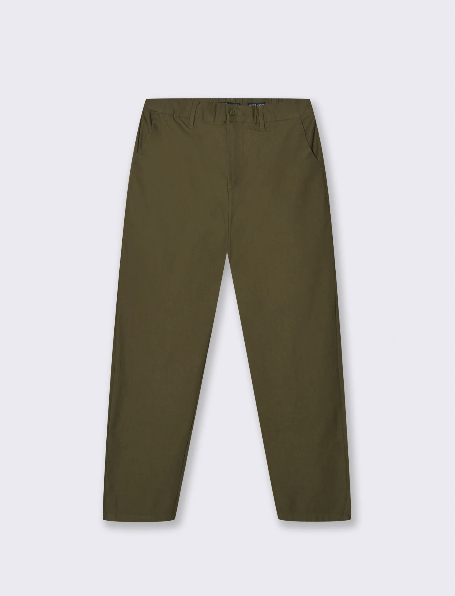 PANTALONI CHINO JOGGER IN TESSUTO TECNICO STRETCH - Verde militare