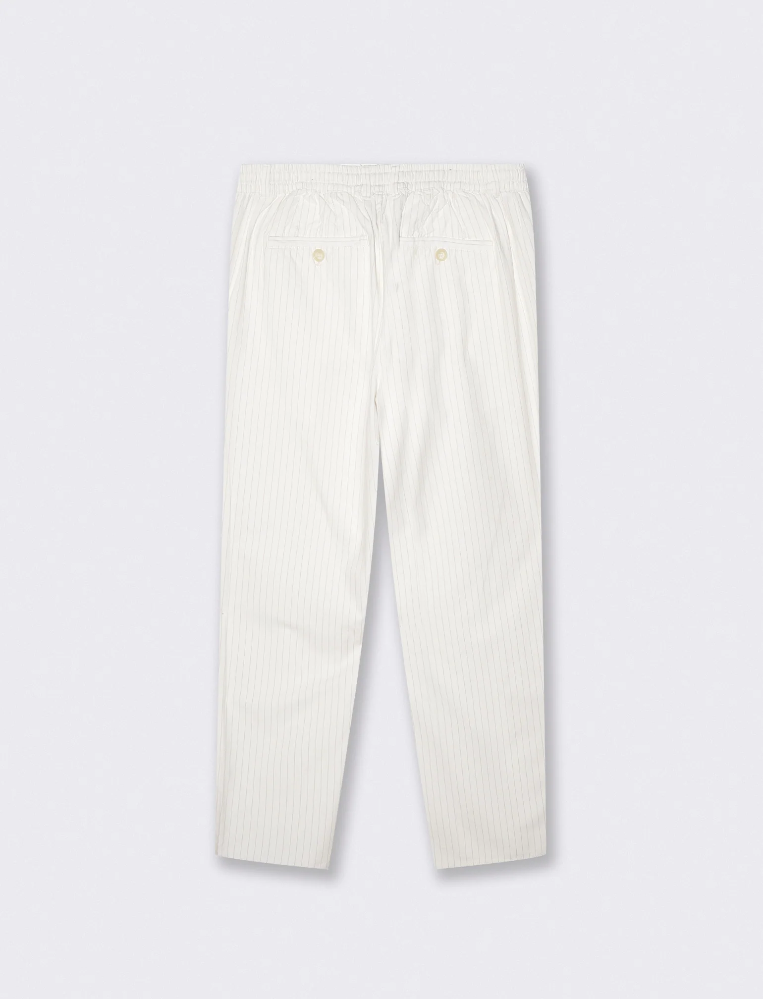 Pantaloni Chino Jogger Mistalino a Righe - Bianco - Image 2