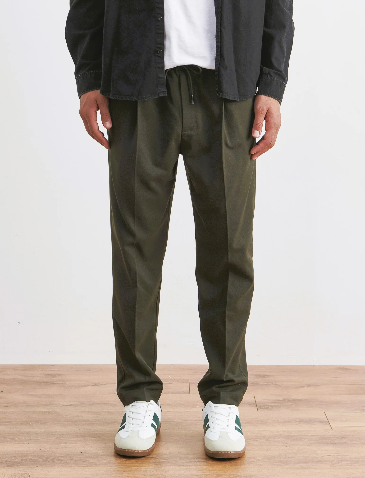 PANTALONI CHINO JOGGER - Verde scuro - Image 3