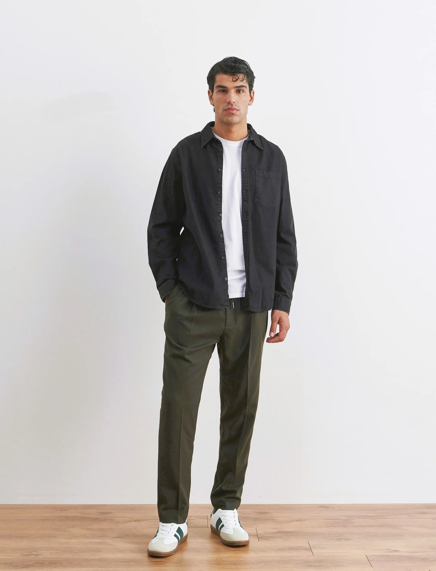 PANTALONI CHINO JOGGER - Verde scuro - Image 4