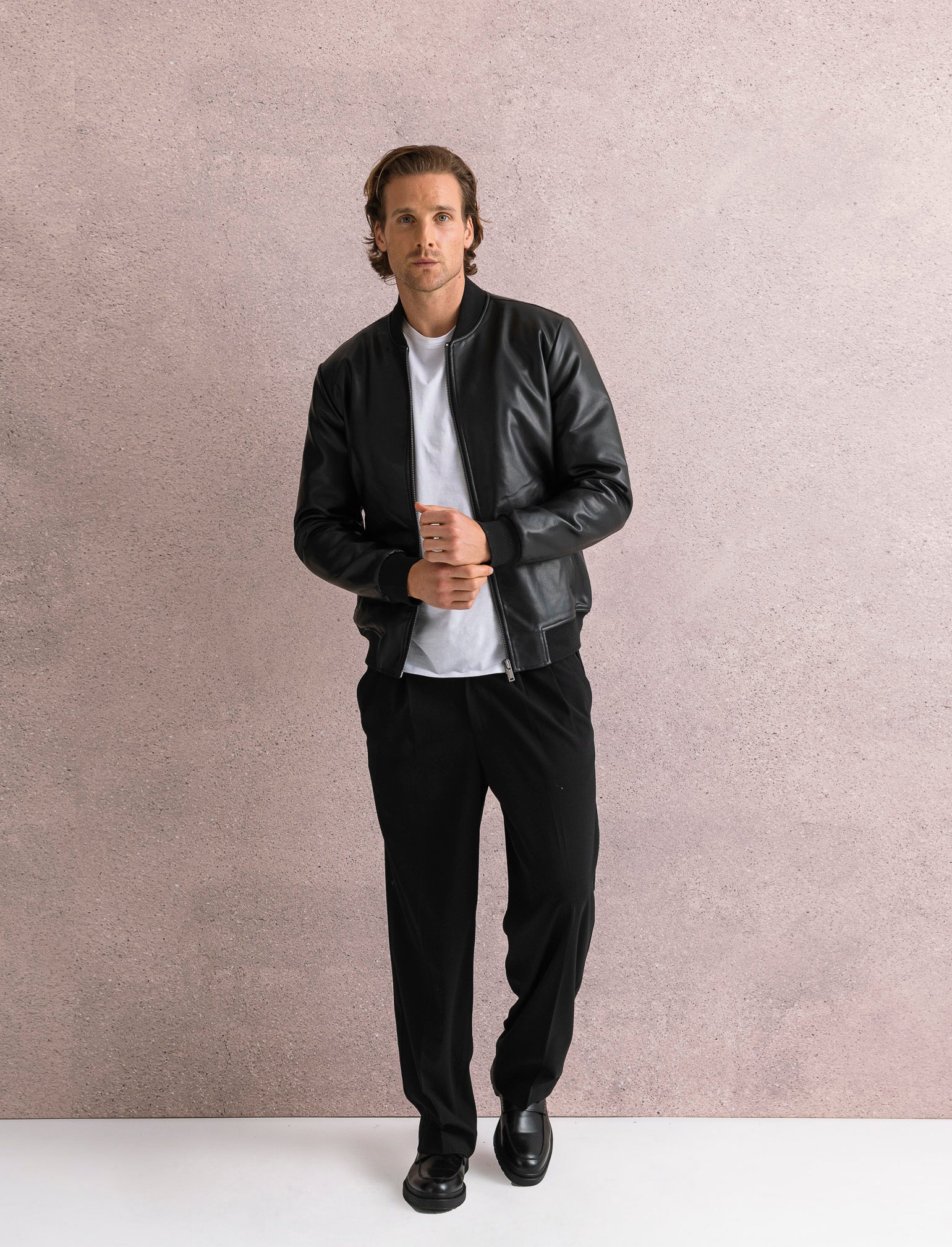 PANTALONI CHINO LOOSE WIDE LEG - Nero - Image 4