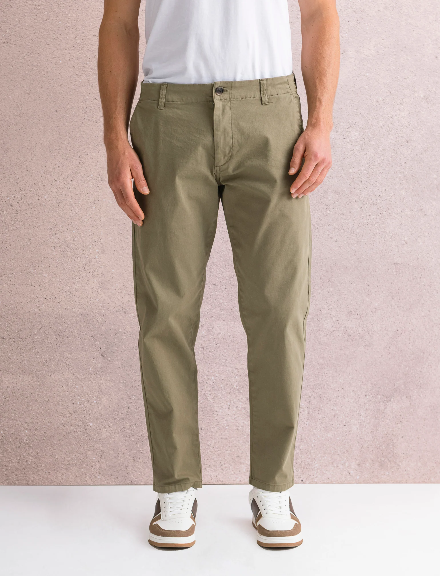 PANTALONI CHINO REGULAR FIT - Verde oliva - Image 4