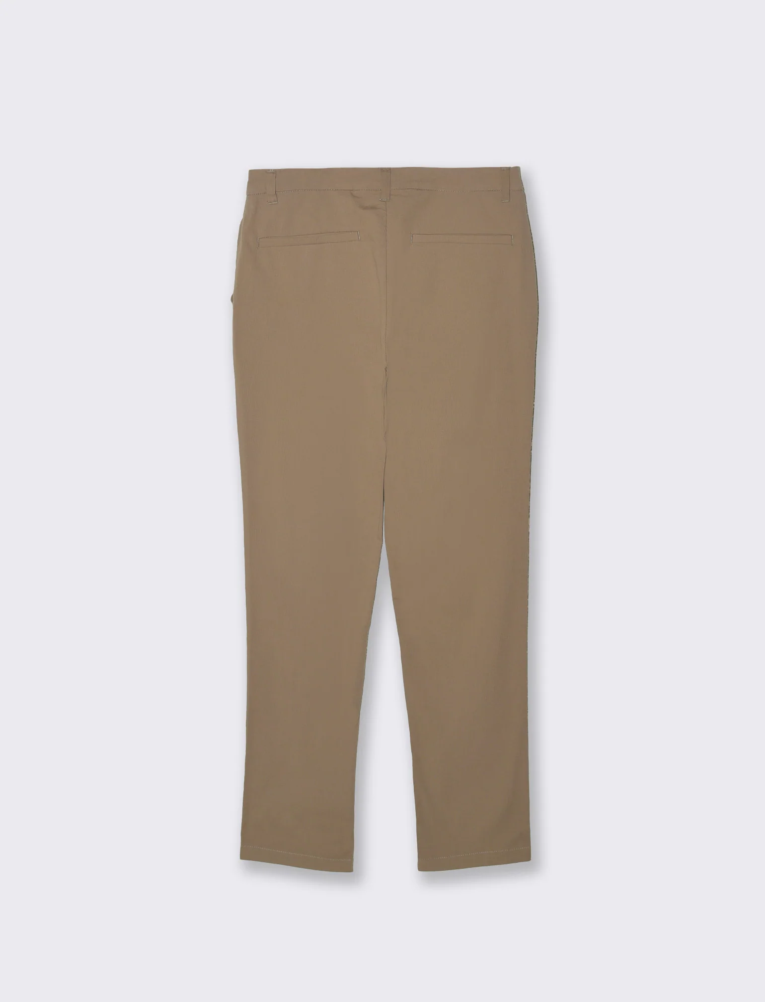 Pantaloni Chino Slim Fit in Cotone Ottoman - Verde kaki - Image 2