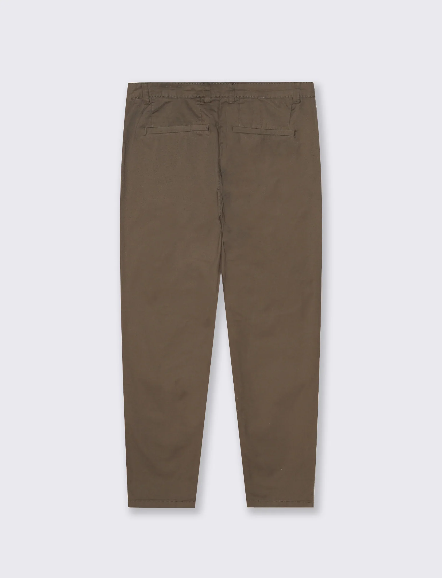Pantaloni Chino Slim Fit in Cotone Stretch - Grigio fango - Image 2