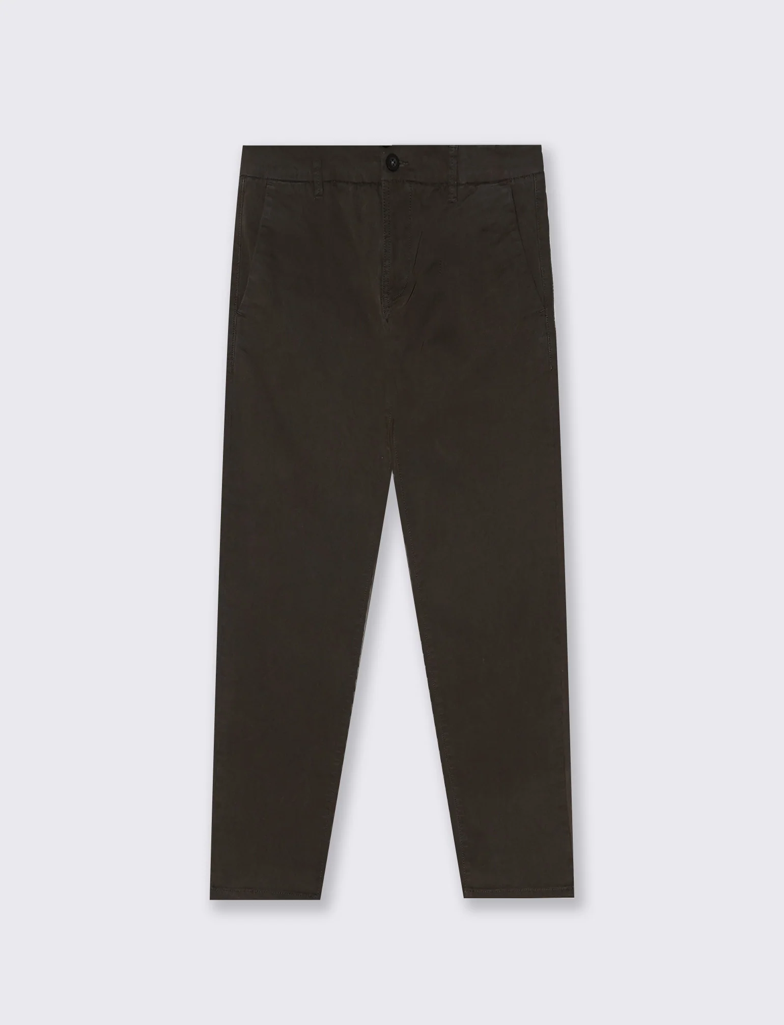 Pantaloni Chino Slim Fit in Cotone Twill - Moro