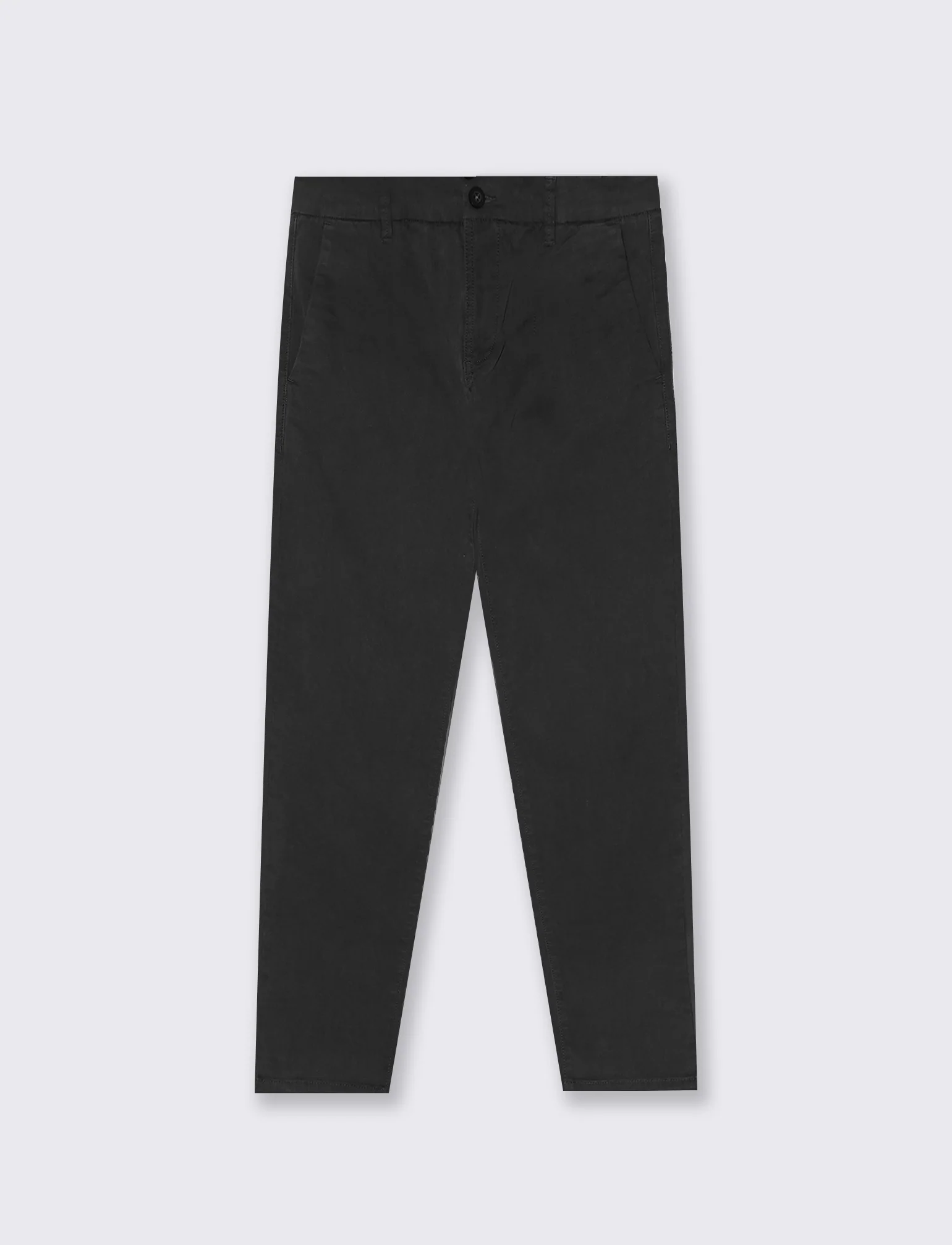 Pantaloni Chino Slim Fit in Cotone Twill - Nero