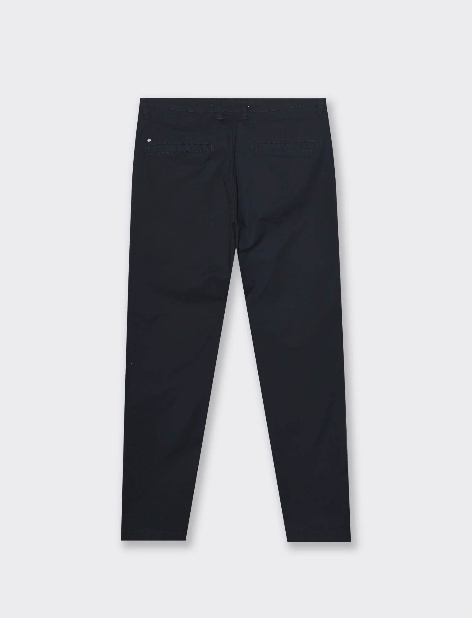 Pantaloni chino slim fit tessuto operato da uomo - Blu - Image 2