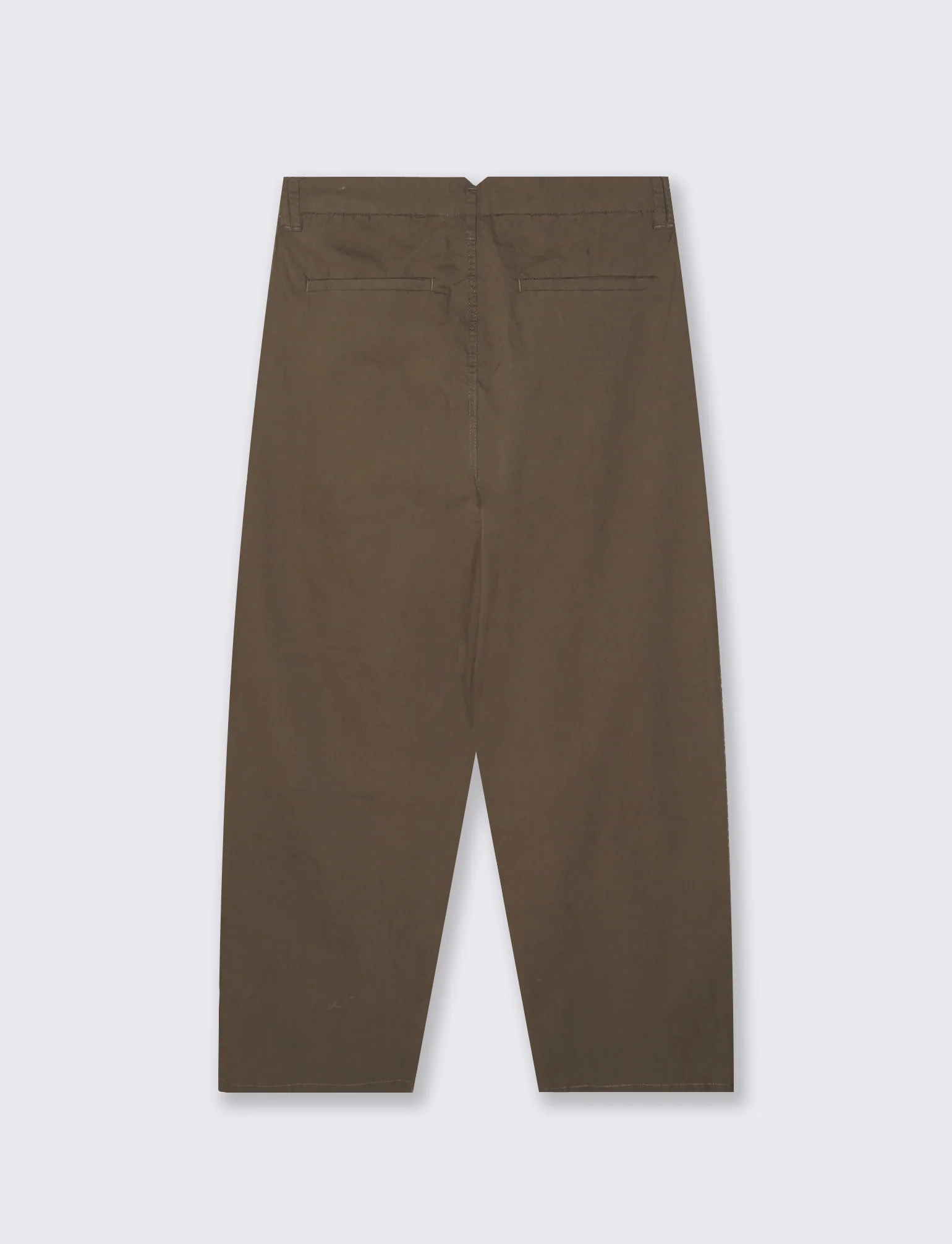 Pantaloni Chino Wide Leg in Popelin - Grigio fango - Image 2