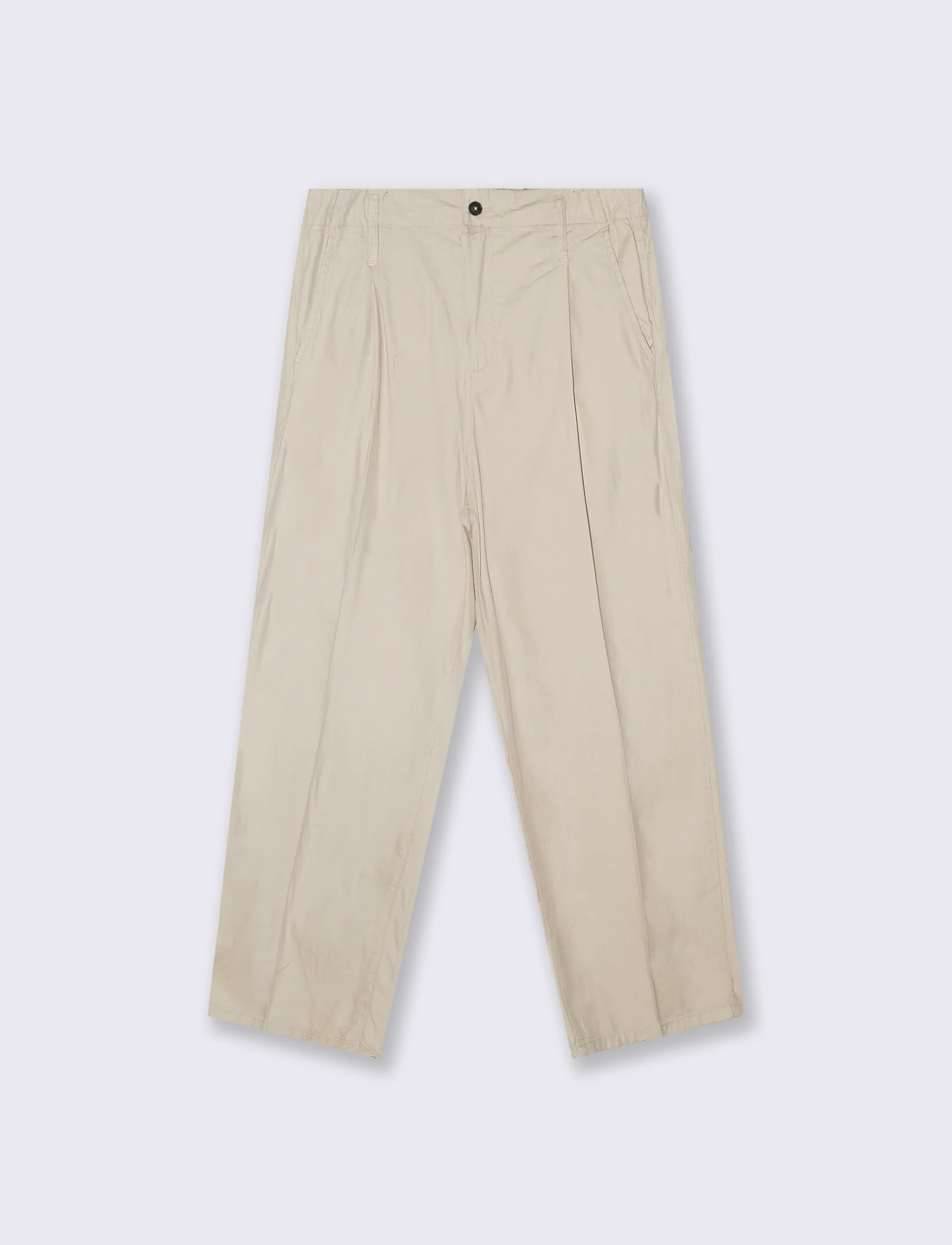 Pantaloni Chino Wide Leg in Twill - Sabbia