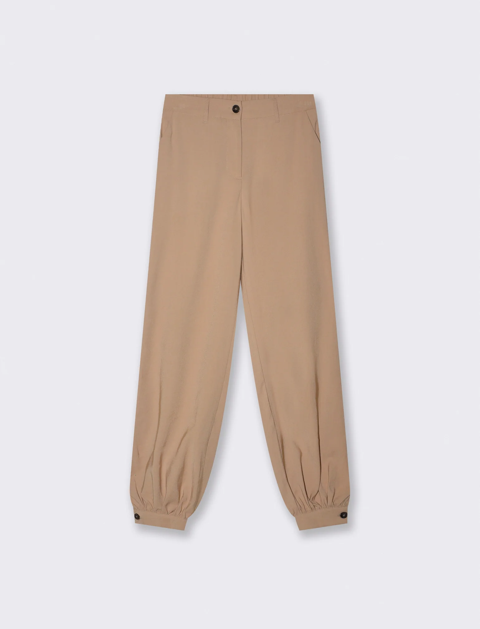 Pantaloni chinos con elastico fondo - Cammello