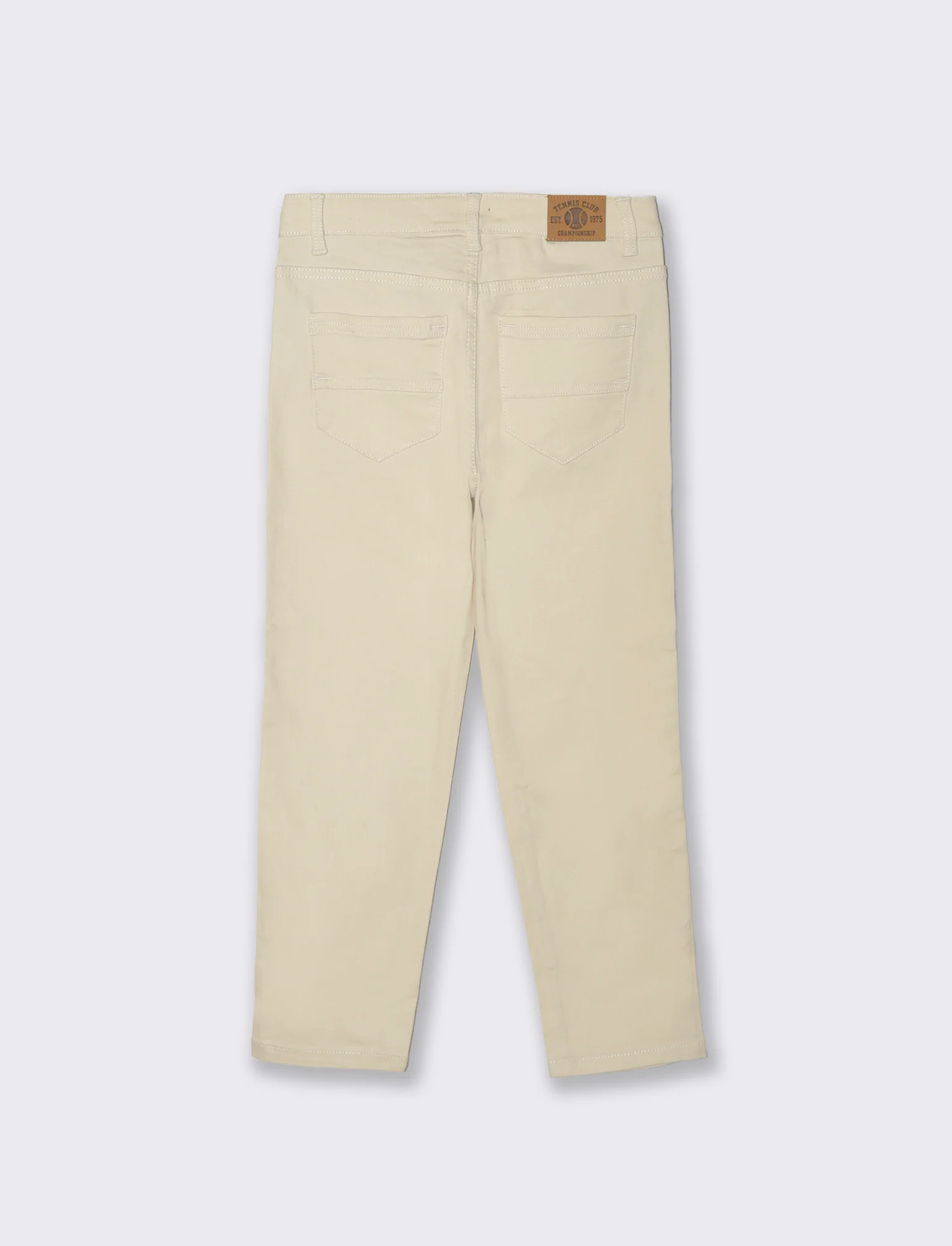 Pantaloni Cinque Tasche in Cotone Elastico - Beige - Image 2