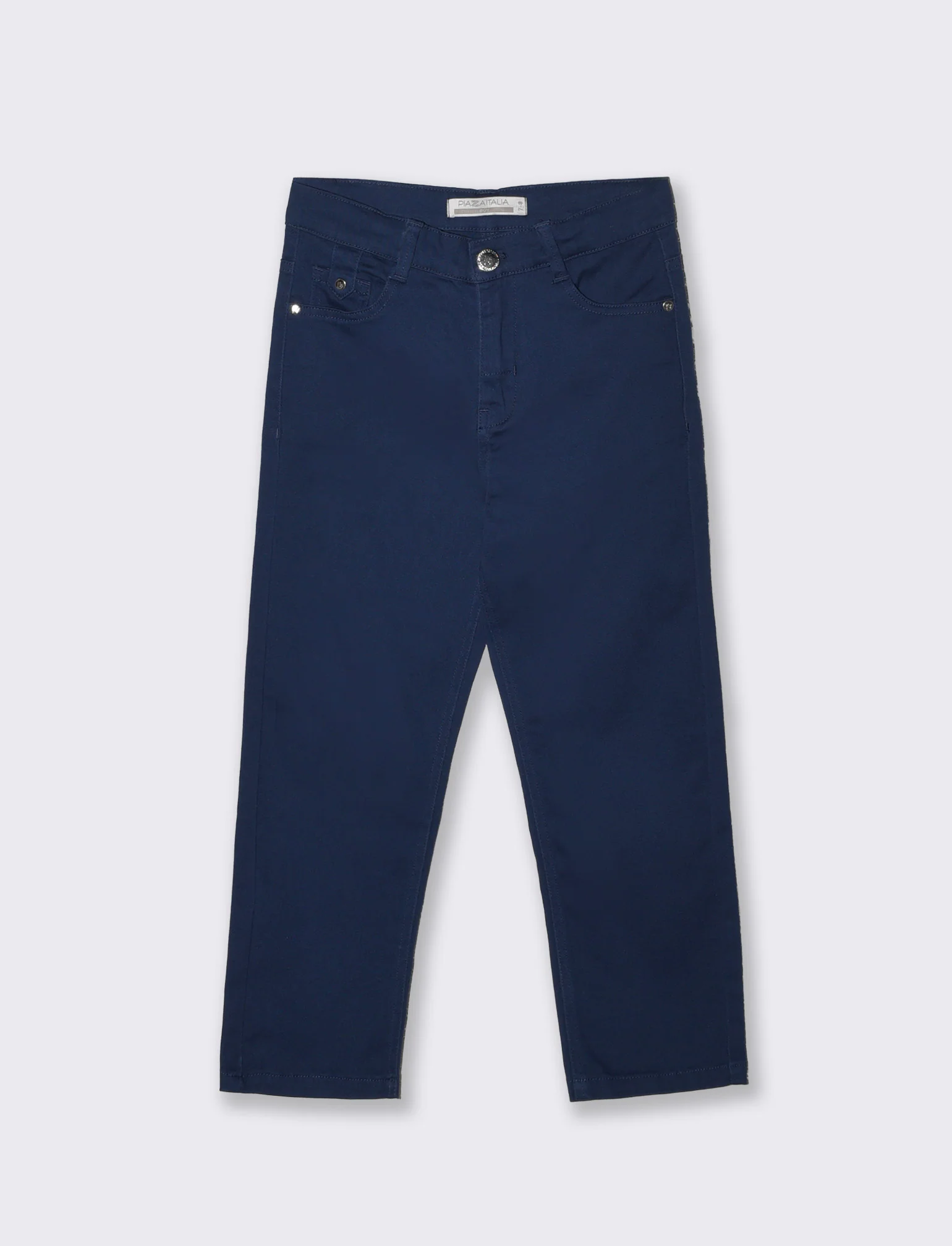 Pantaloni cinque tasche in misto cotone - Blu