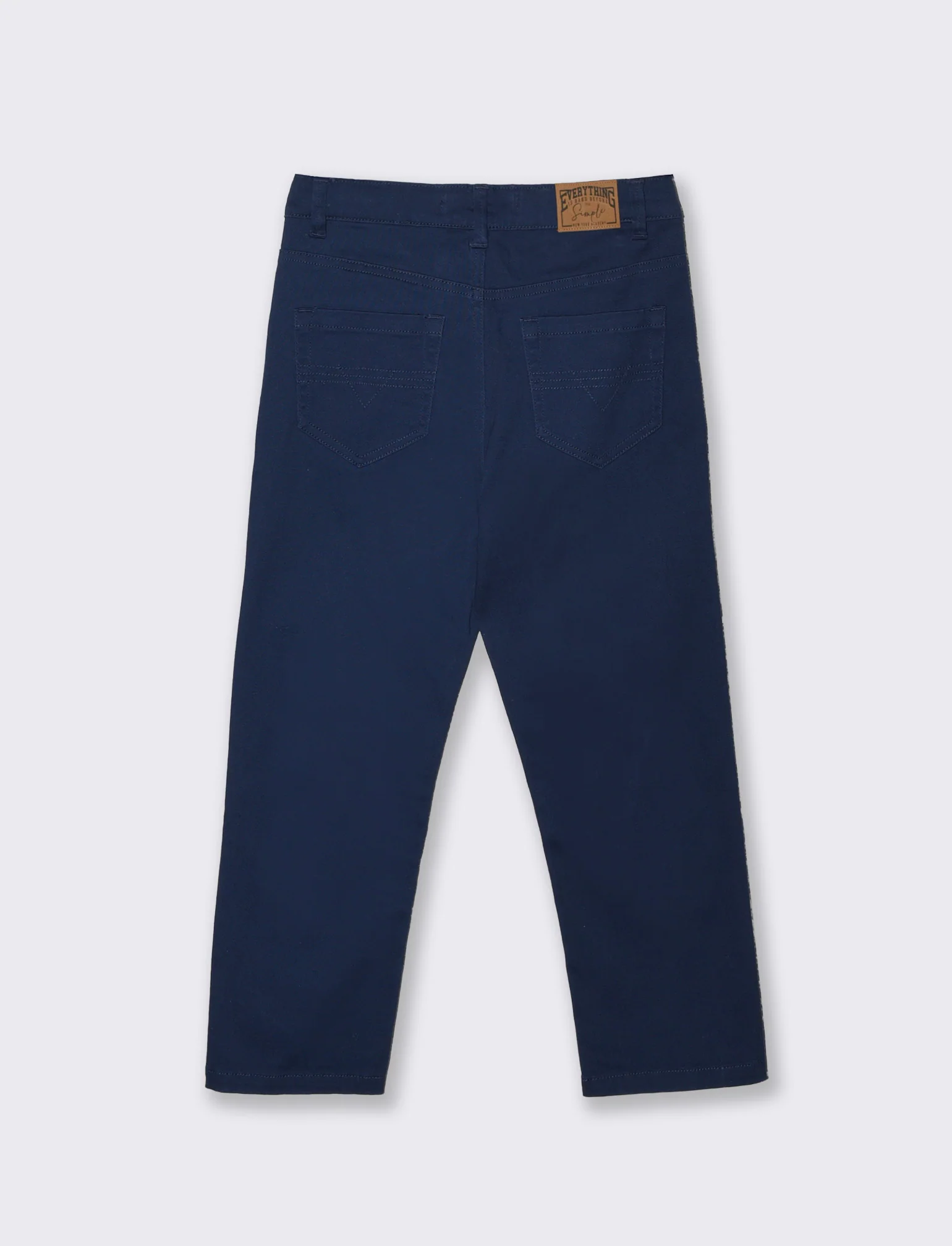 Pantaloni cinque tasche in misto cotone - Blu - Image 2