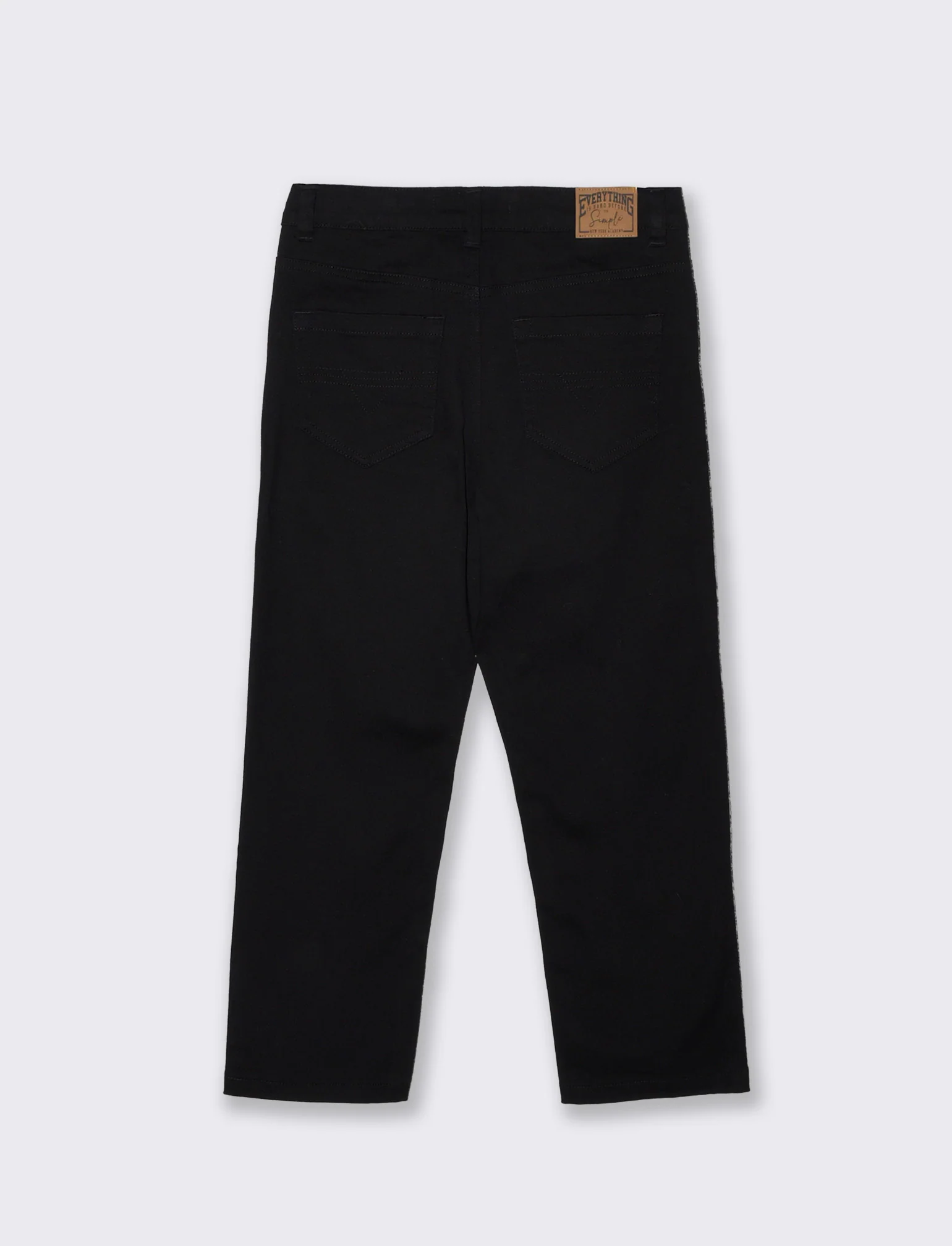 Pantaloni cinque tasche in misto cotone - Nero - Image 2