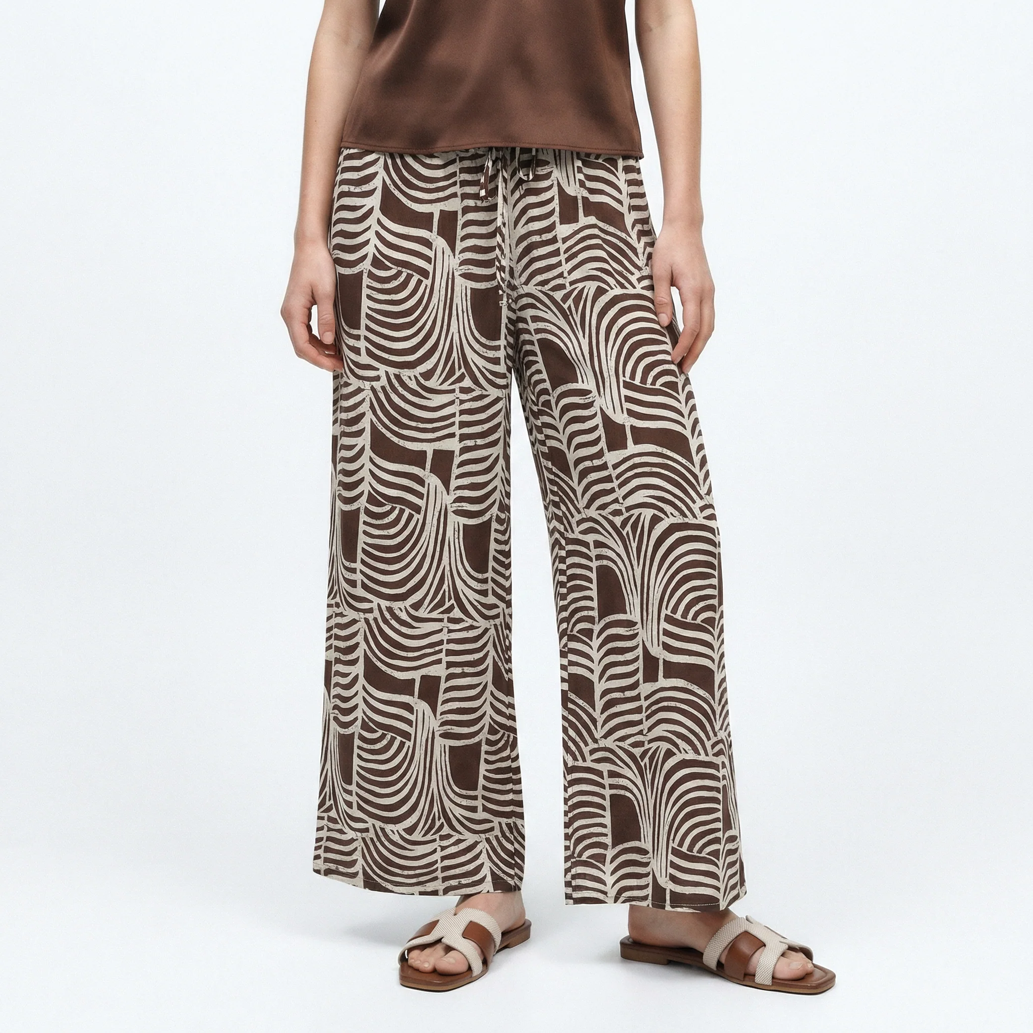 Pantaloni con Coulisse e Stampa - Moro - Image 3