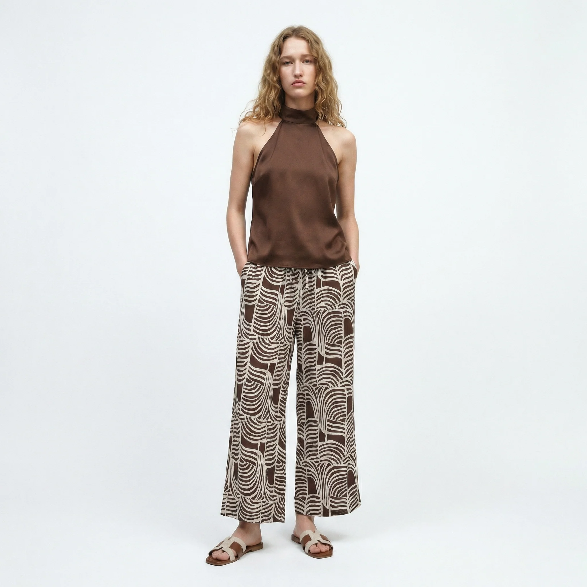 Pantaloni con Coulisse e Stampa - Moro - Image 4