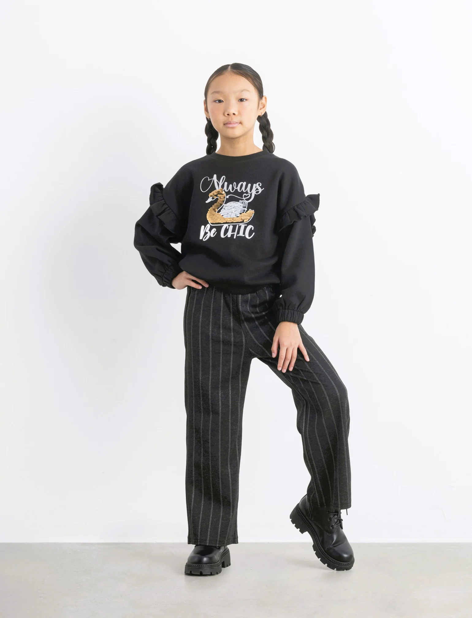 PANTALONI CON ELASTICO - Grigio piombo - Image 3